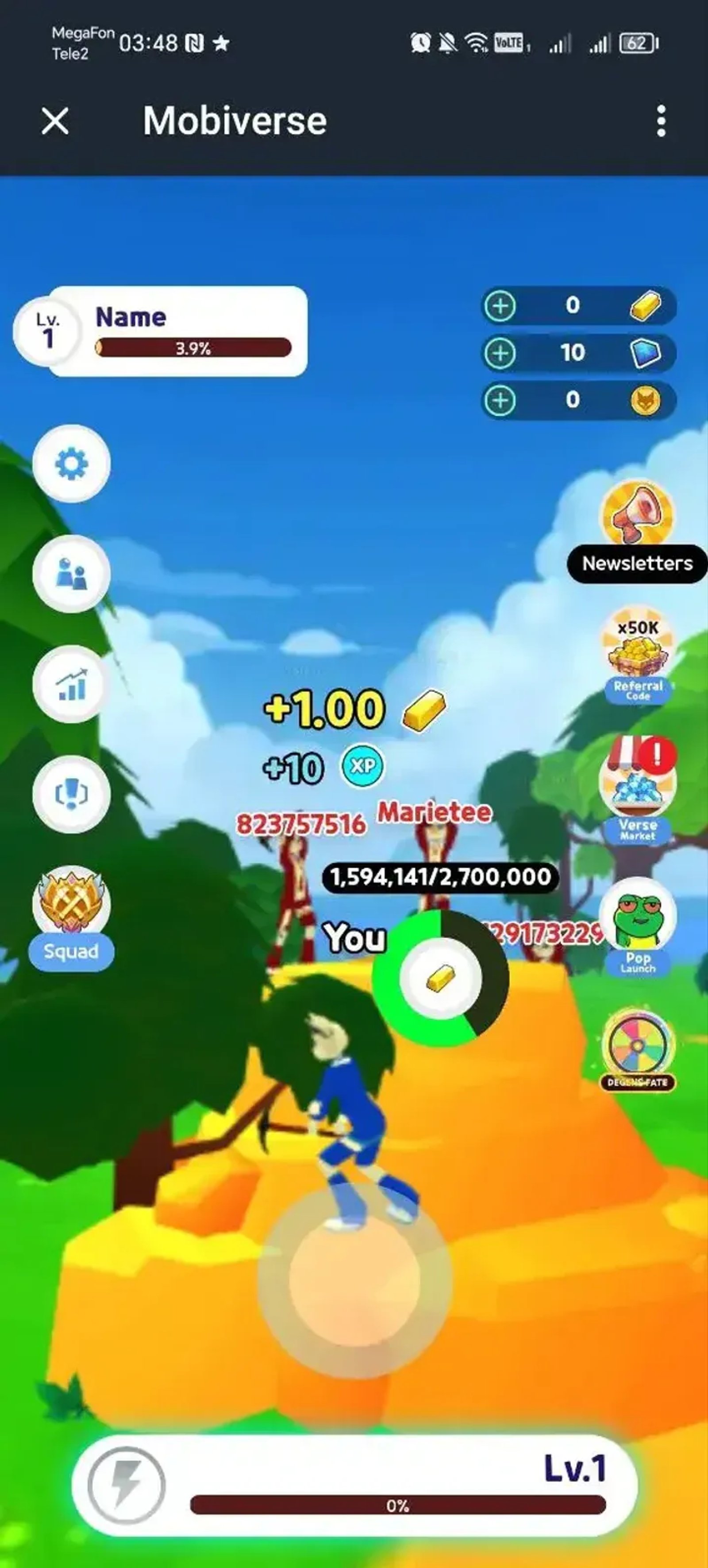 Mobiverse в Телеграм — скриншот 1