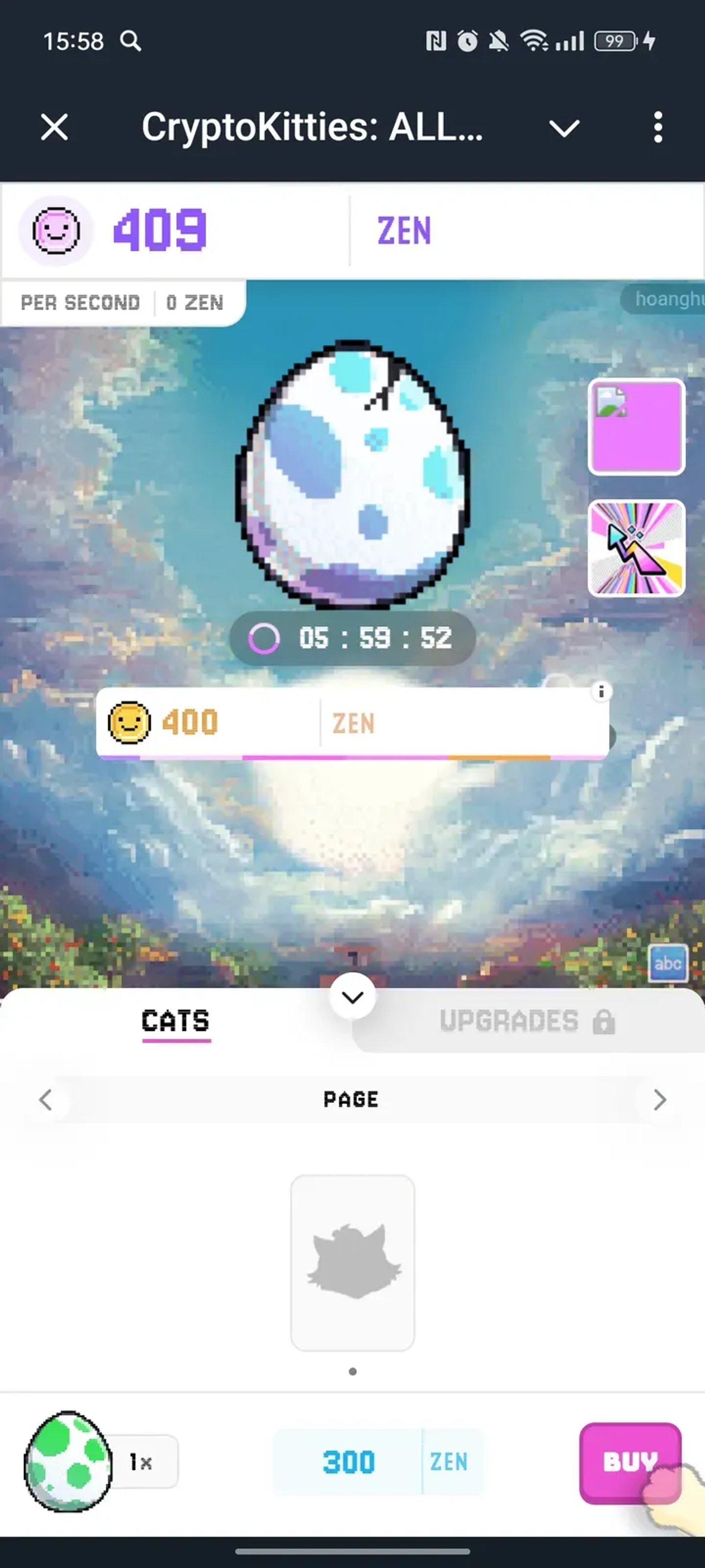 CryptoKitties: ALL THE ZEN! в Телеграм — скриншот 1