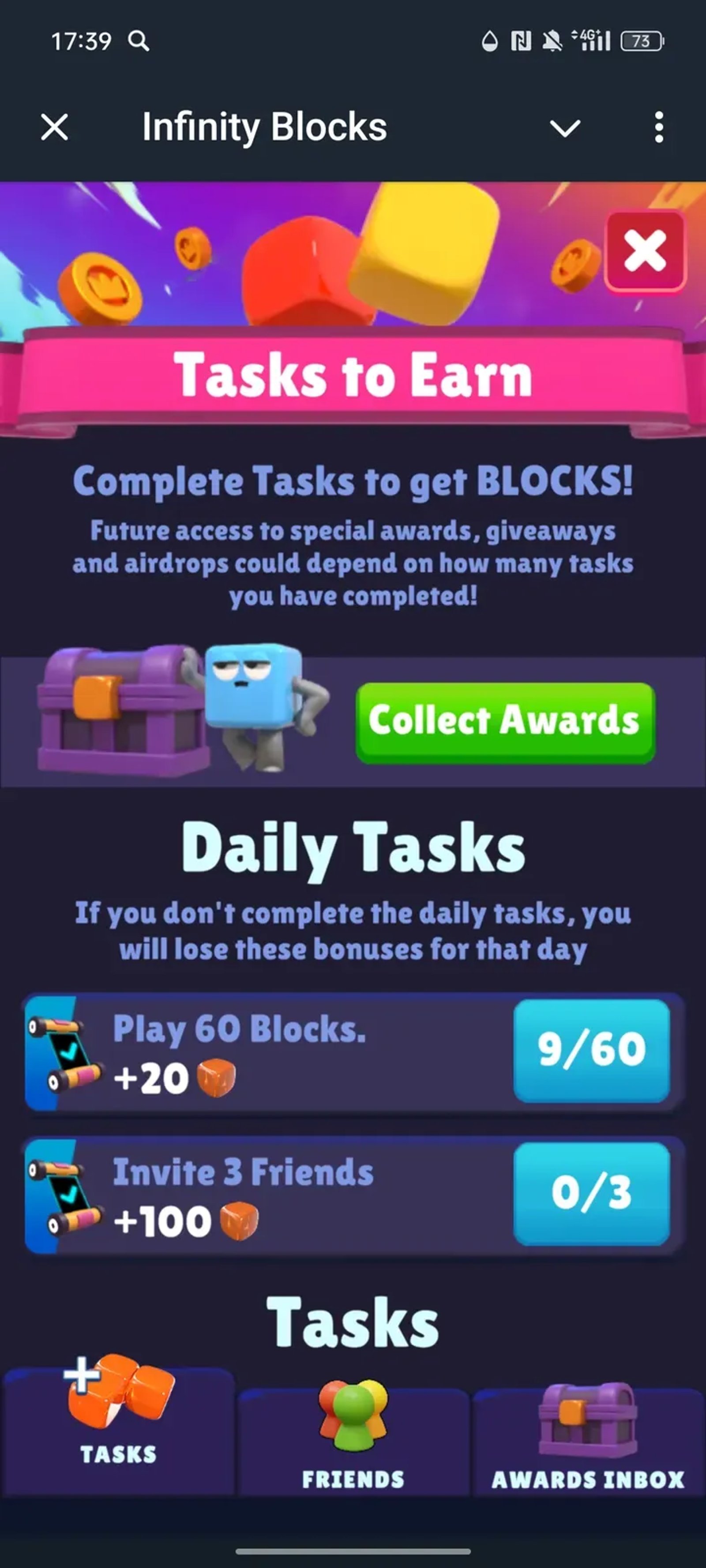 Infinity Blocks в Телеграм — скриншот 3