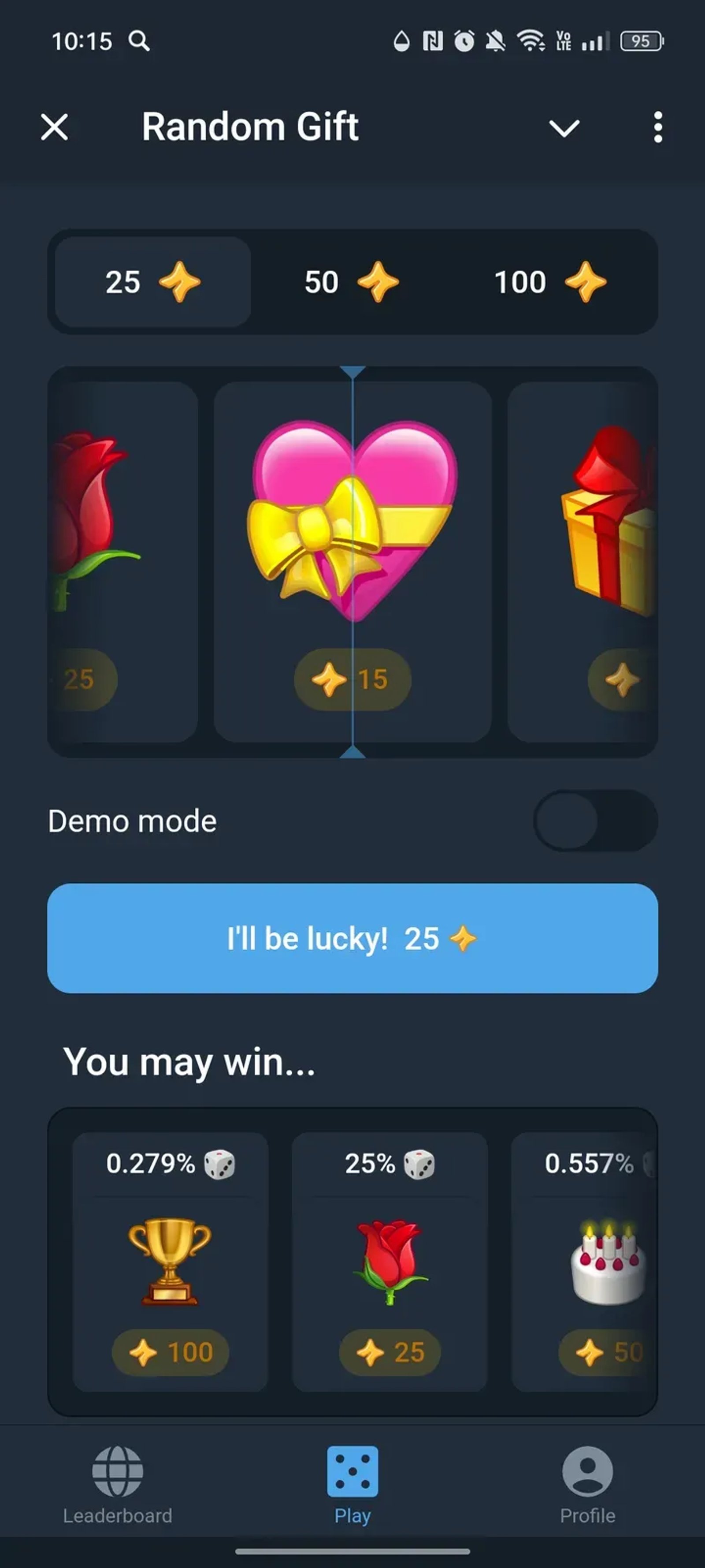 Random Gift в Телеграм — скриншот 1