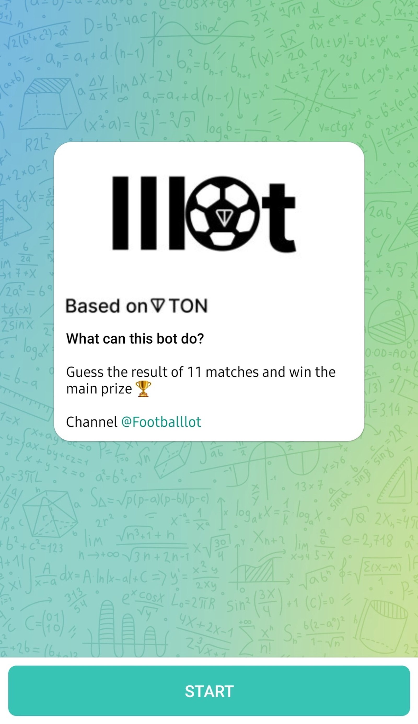 Footballlot в Телеграм — скриншот 1