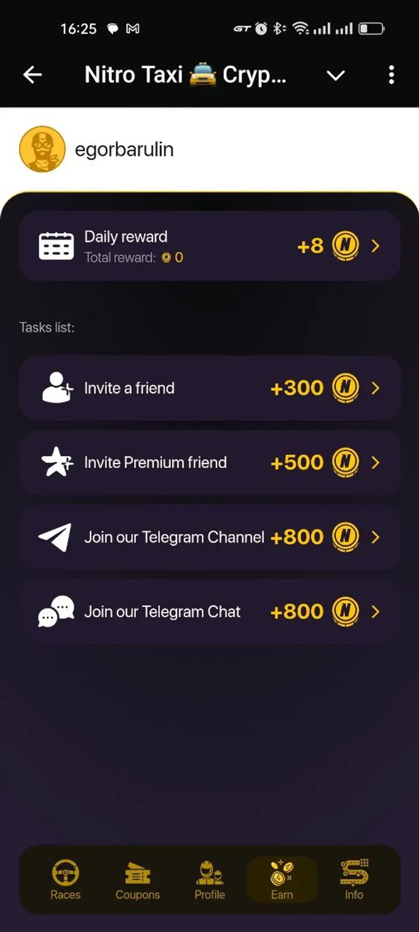 Nitro Taxi 🚖 Crypto Racing 📈 в Телеграм — скриншот 1