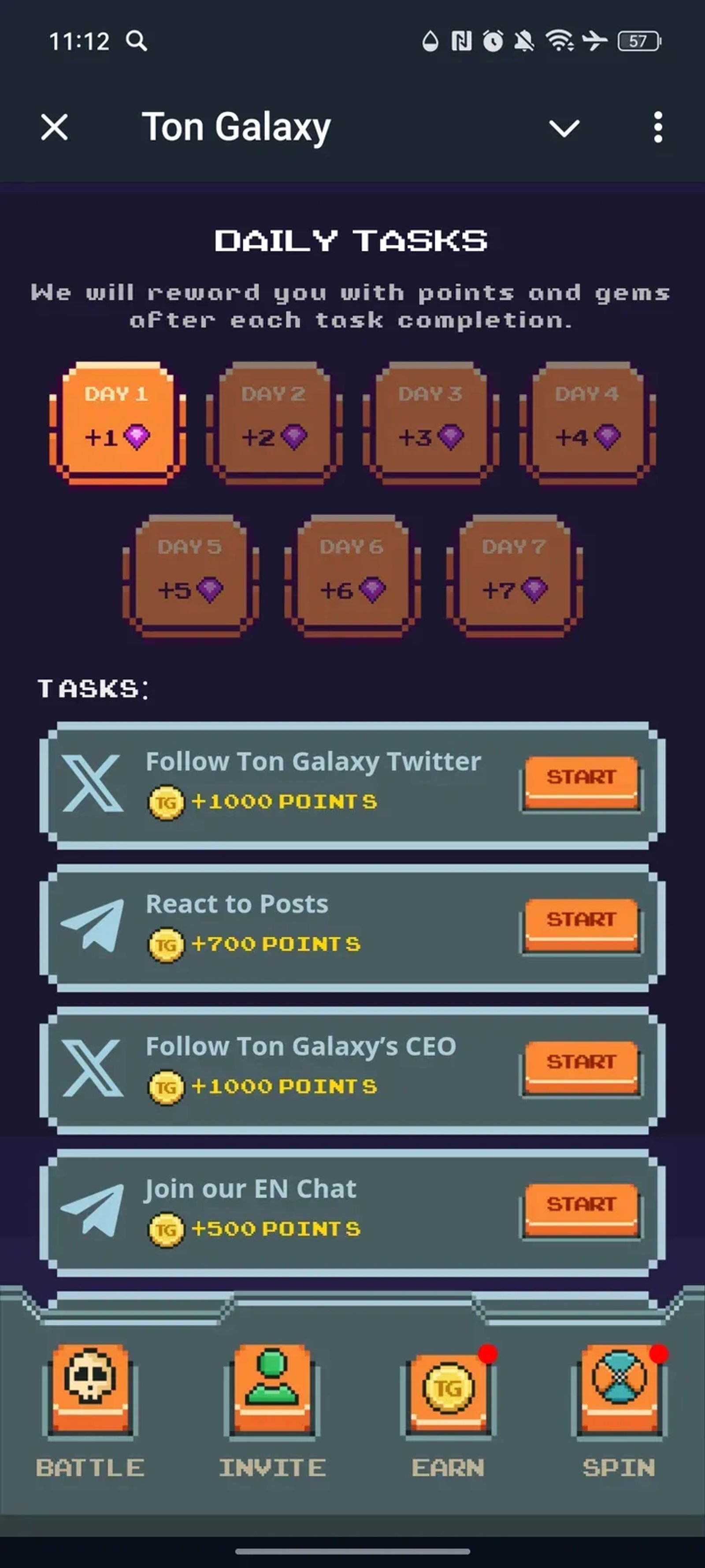 Ton Galaxy в Телеграм — скриншот 3
