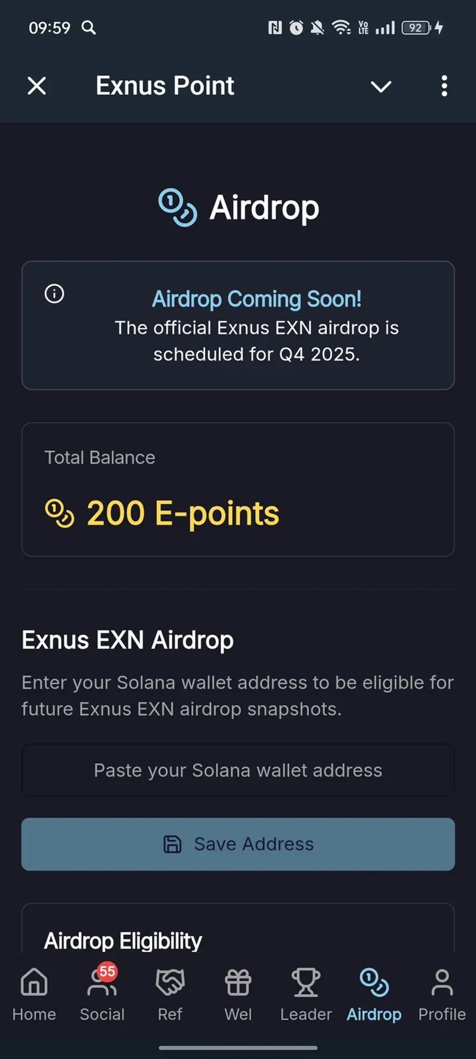 Exnus Point в Телеграм — скриншот 4