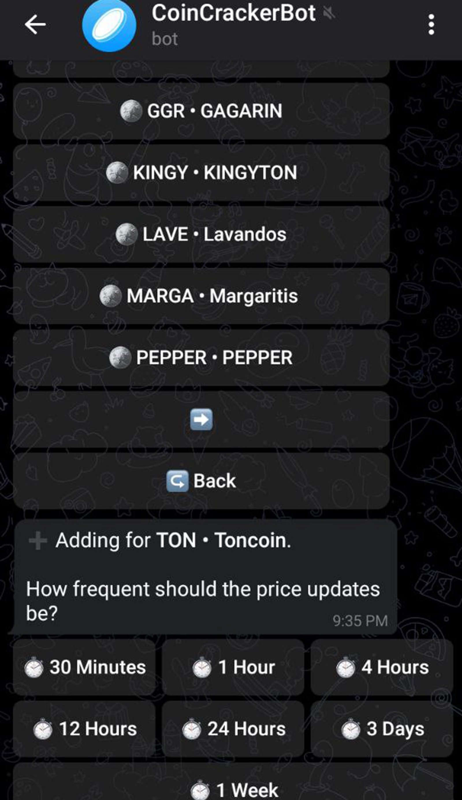 CoinCrackerBot Telegram Screenshot 3