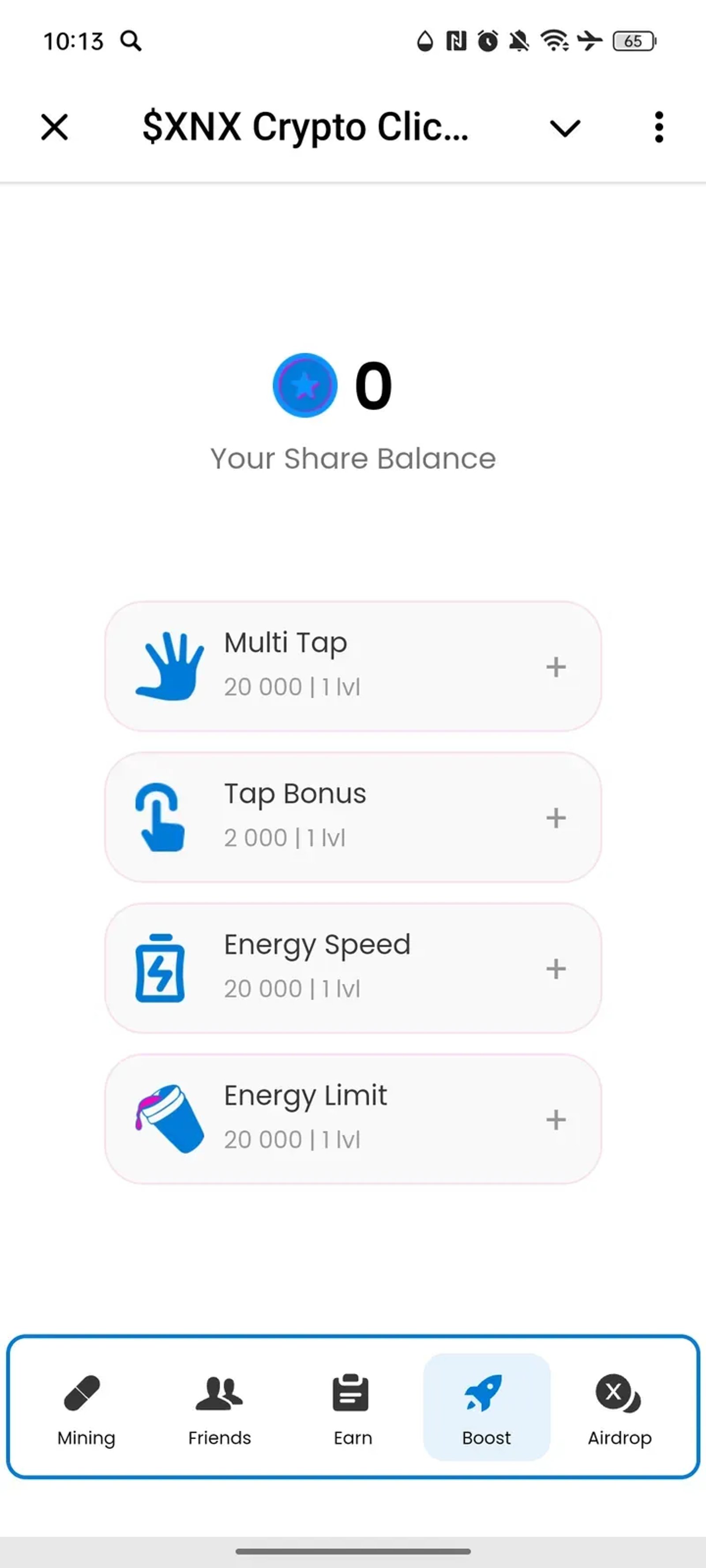 $XNX Crypto Clicker в Телеграм — скриншот 4
