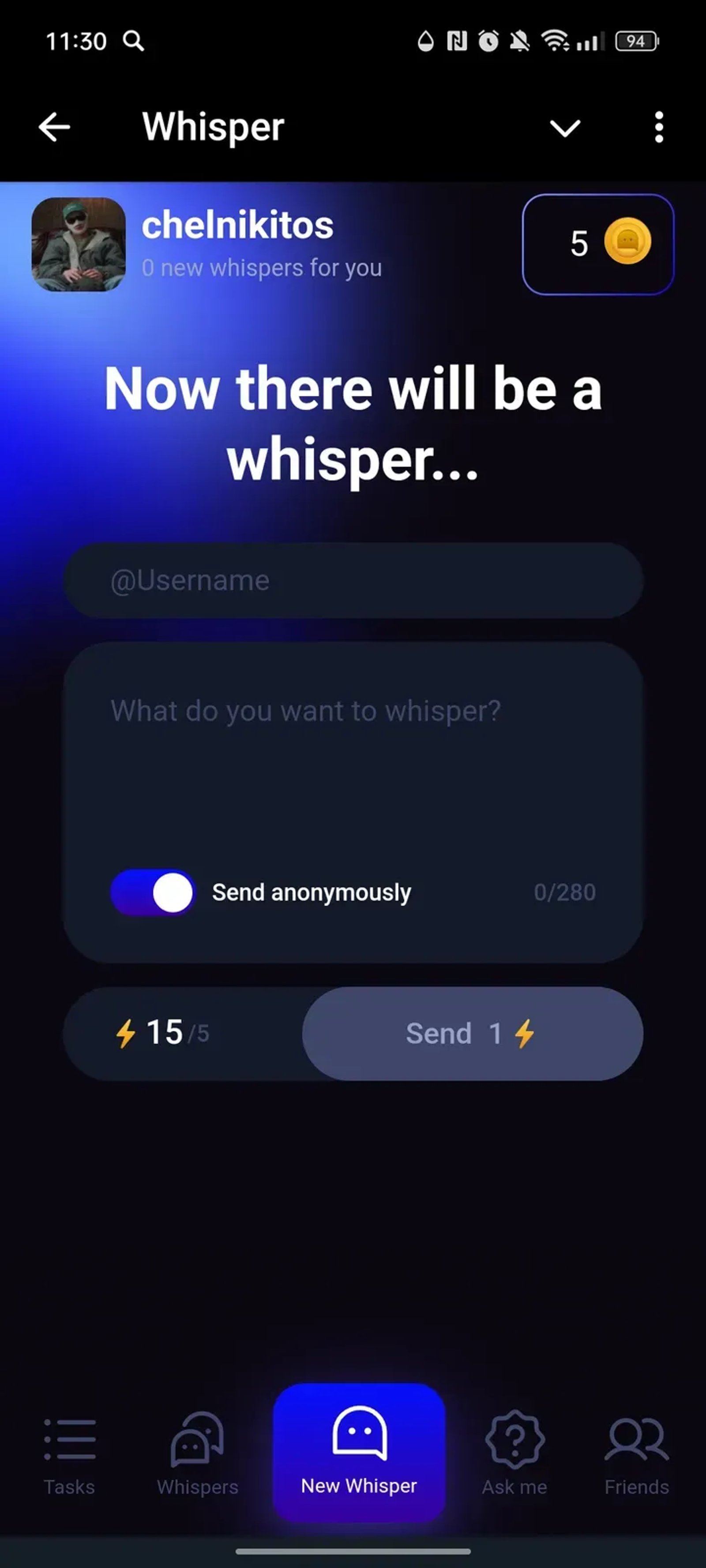 Whisper в Телеграм — скриншот 2