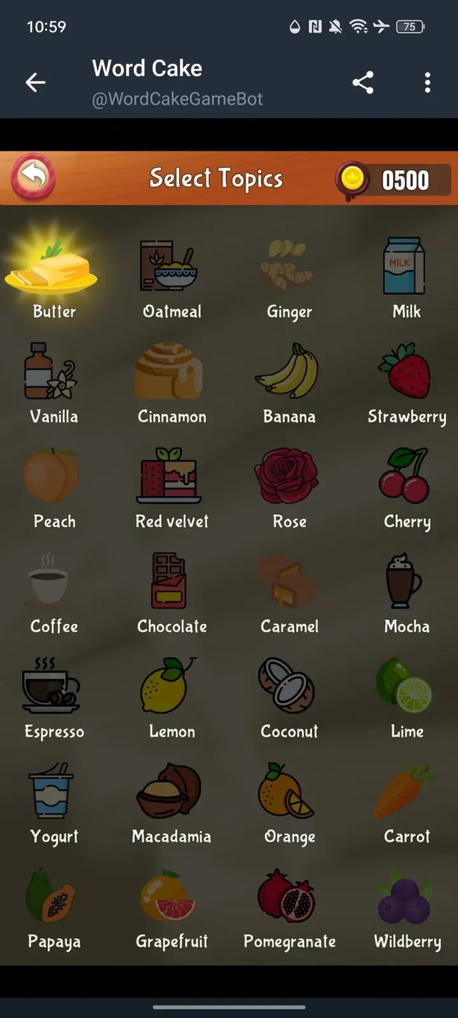 Word Cake Game в Телеграм — скриншот 2