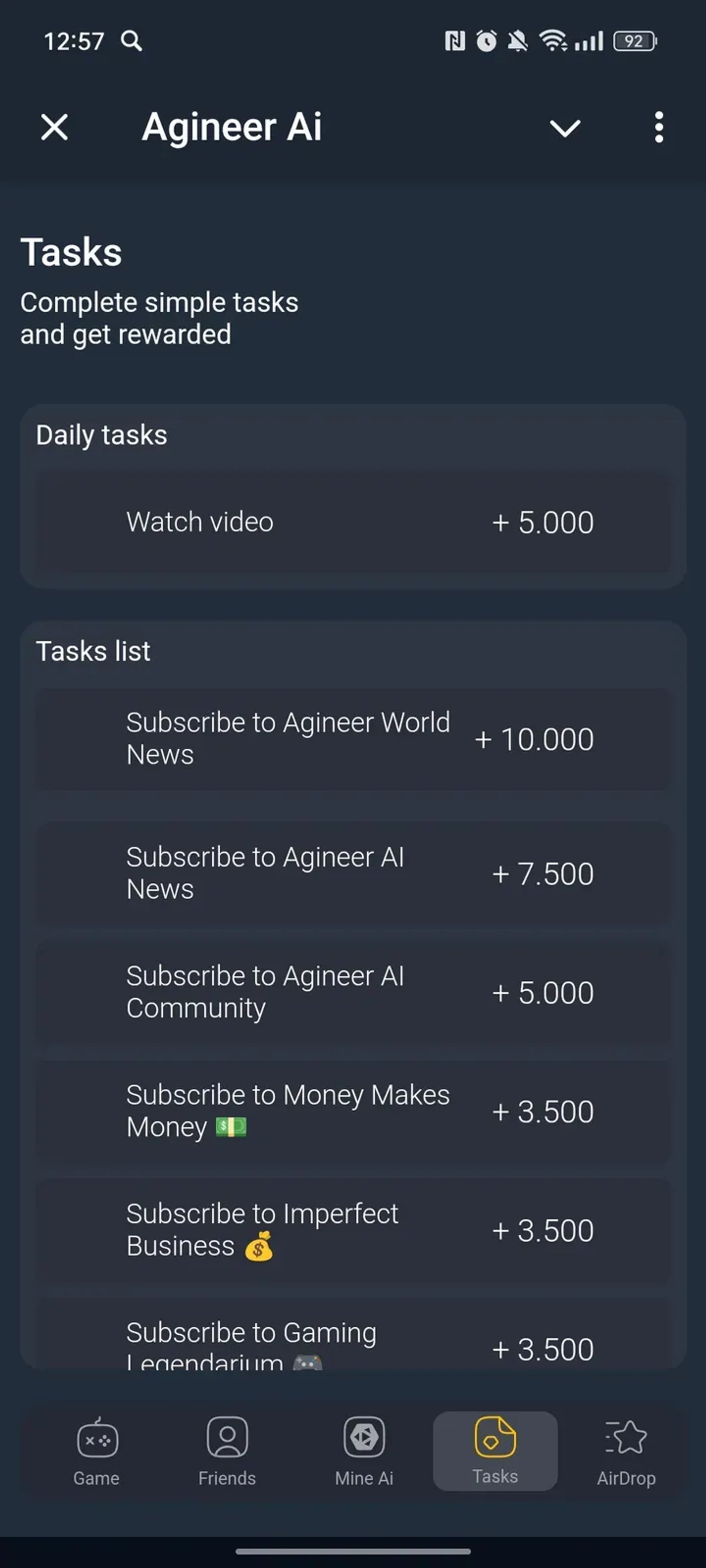 Agineer Ai в Телеграм — скриншот 4