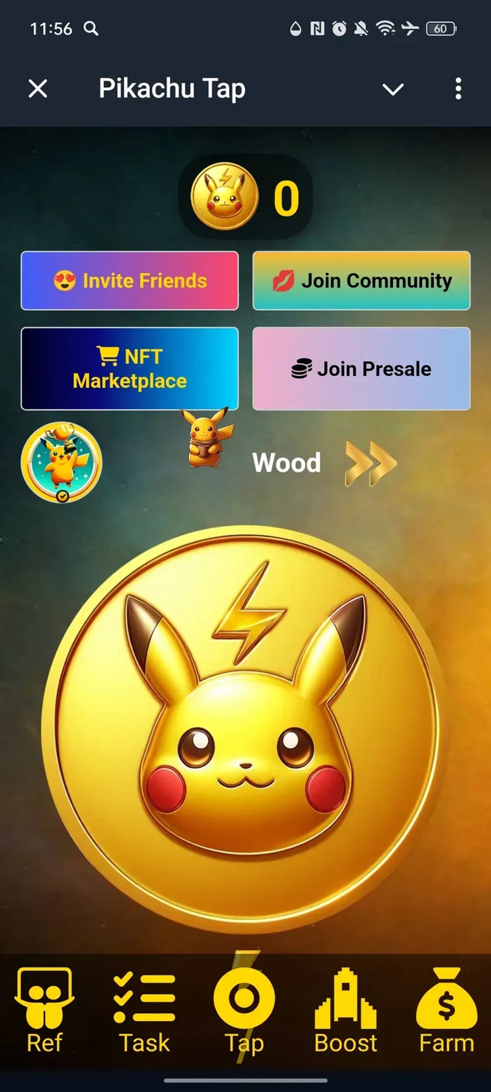 Pika Tap в Телеграм — скриншот 1