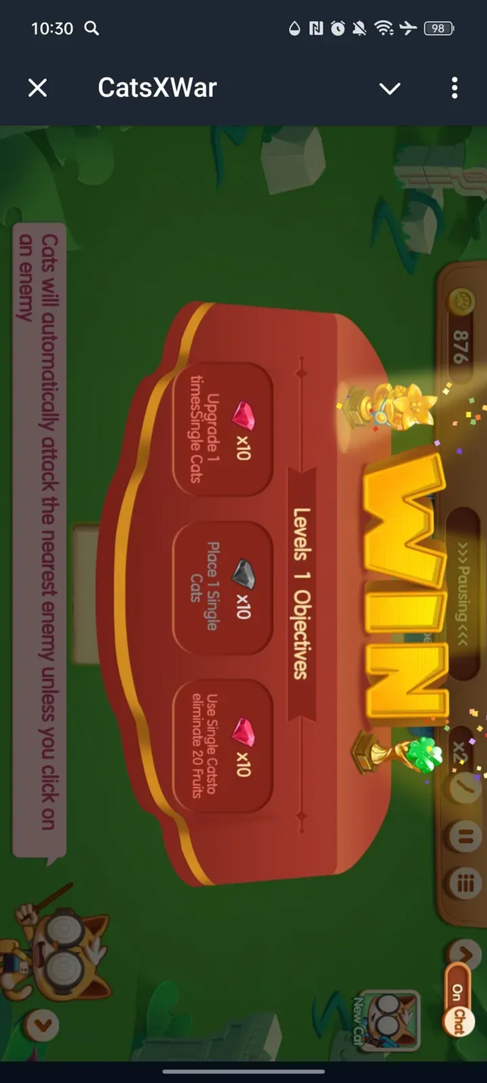 CatsXWar в Телеграм — скриншот 5