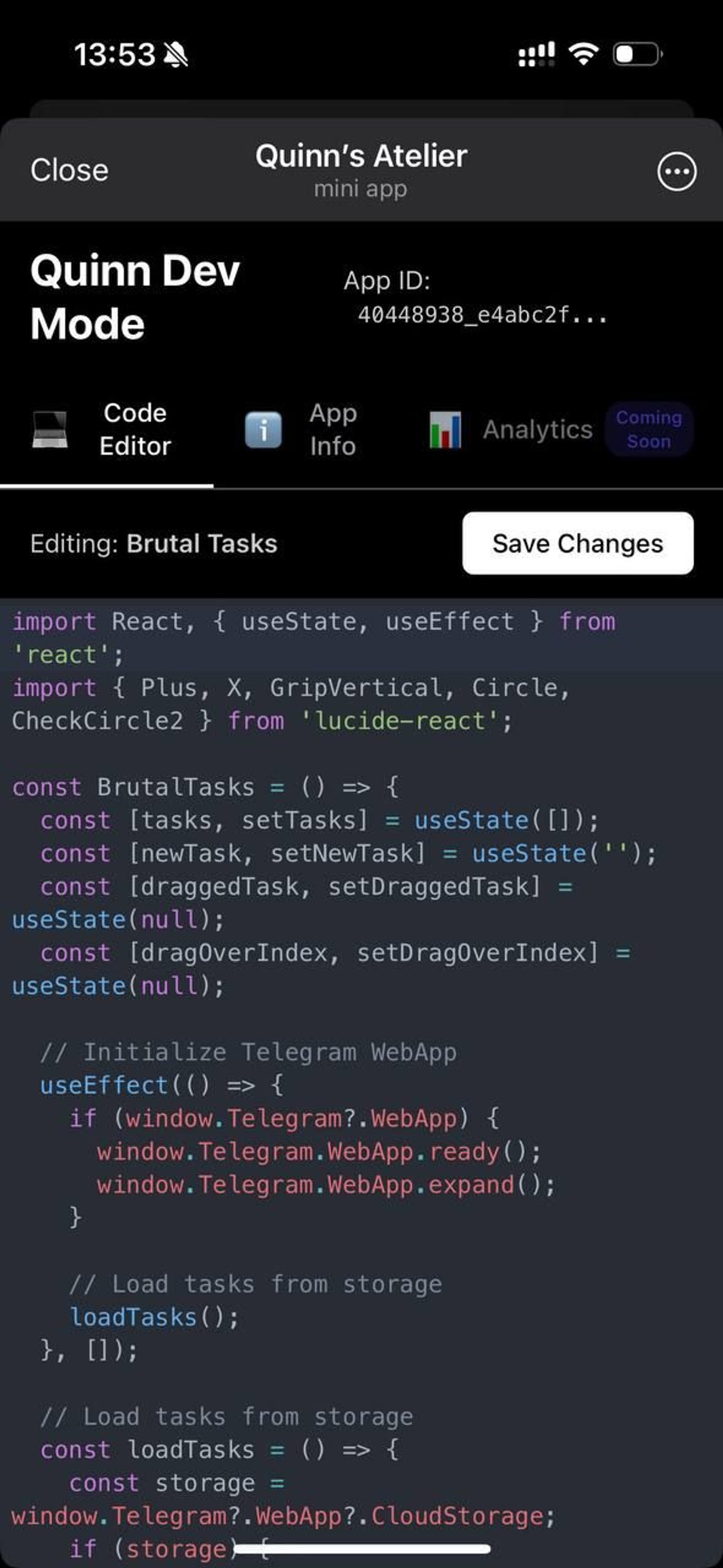 Quinn Dev в Telegram — скриншот 3