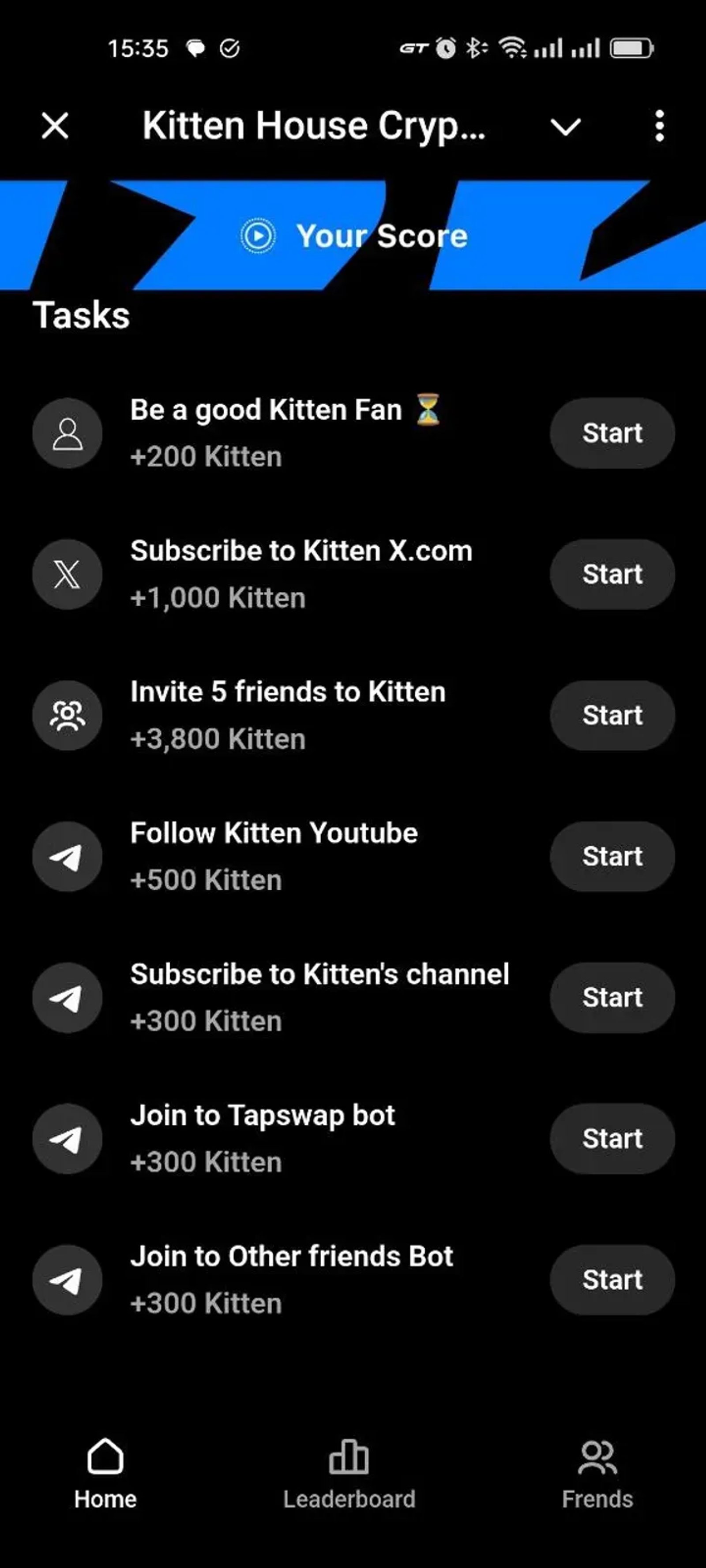 Kitten House Crypto в Телеграм — скриншот 5