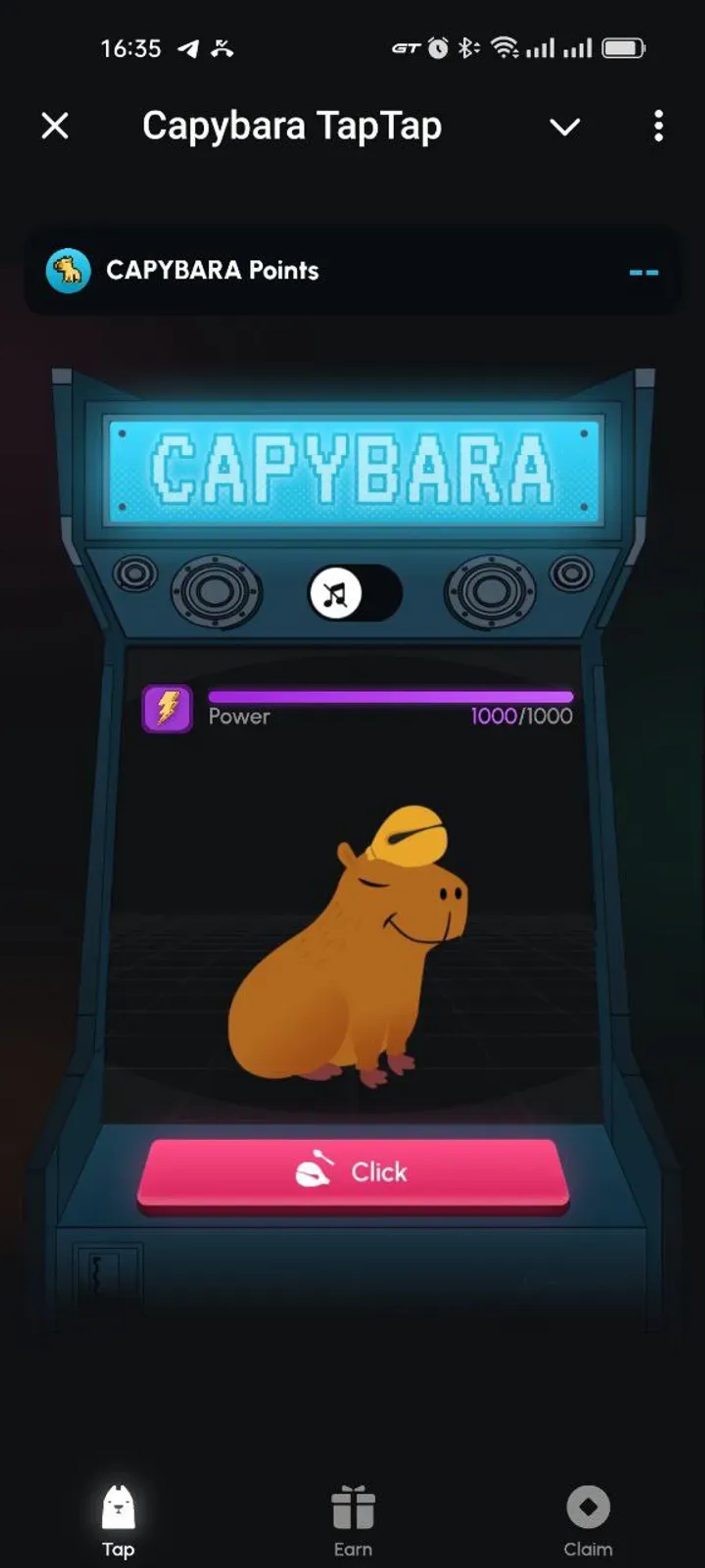 Capybara TapTap в Телеграм — скриншот 3