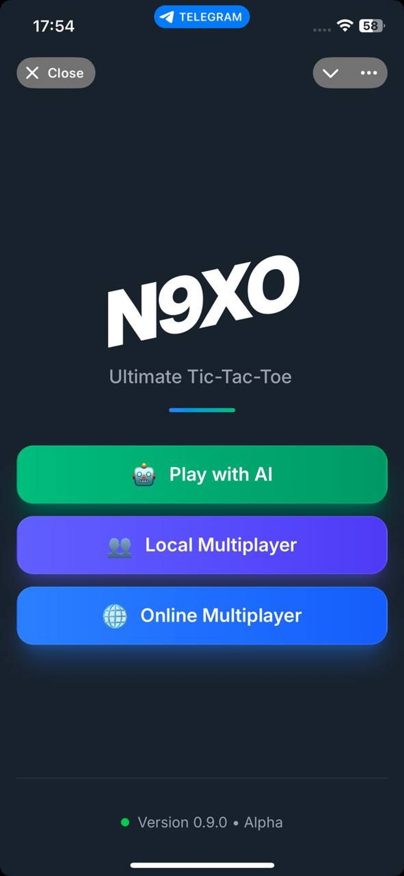 N9XO Telegram Screenshot 1
