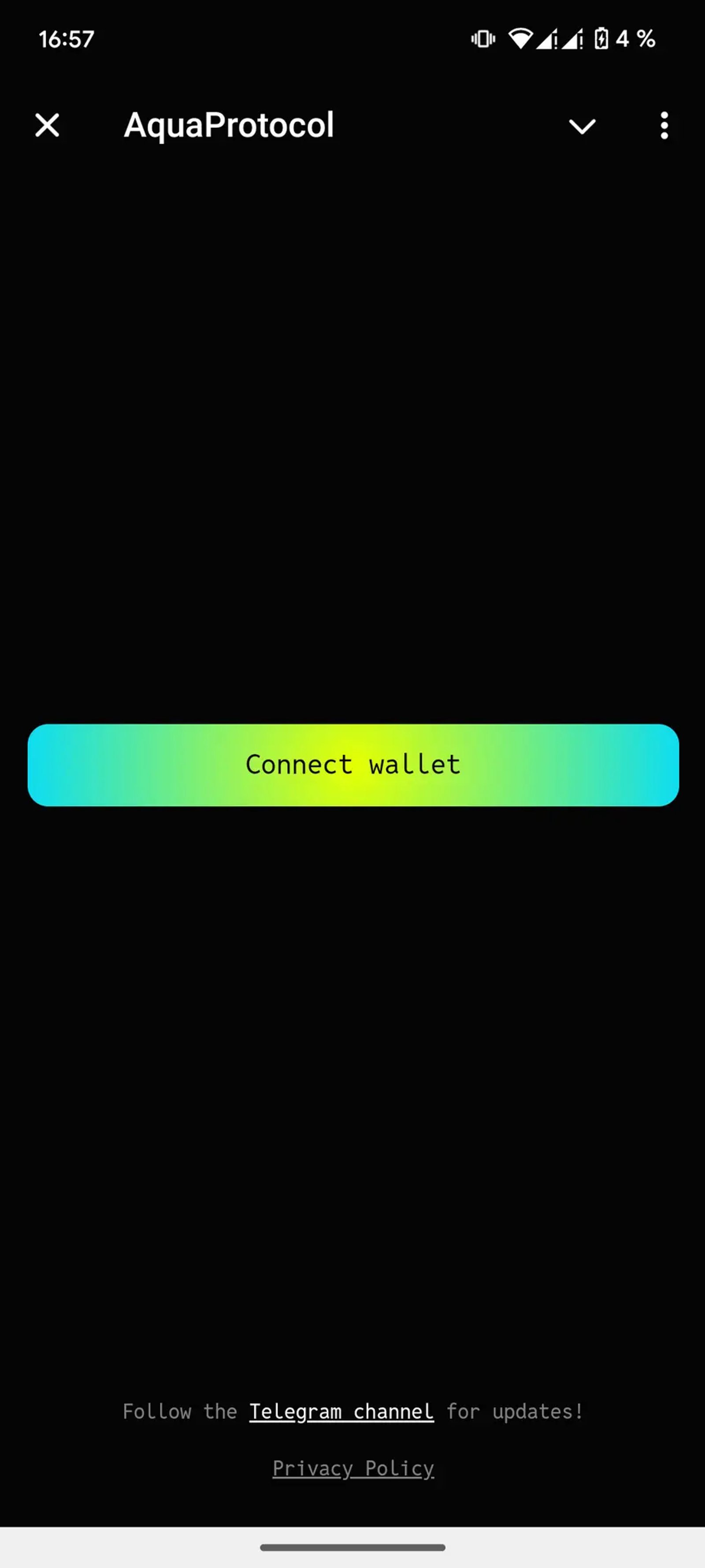 Aqua Protocol Подключить кошелек