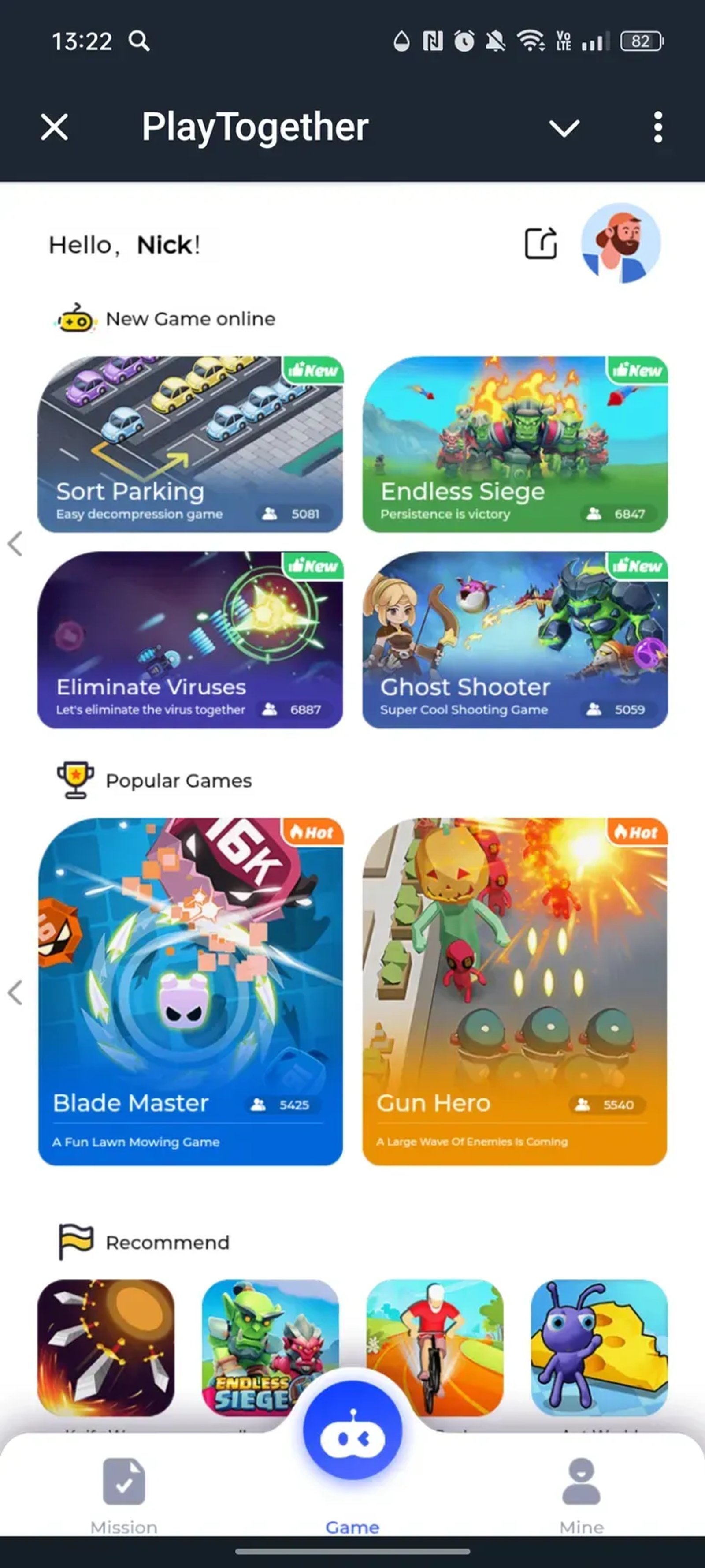 PlayTogether в Телеграм — скриншот 1