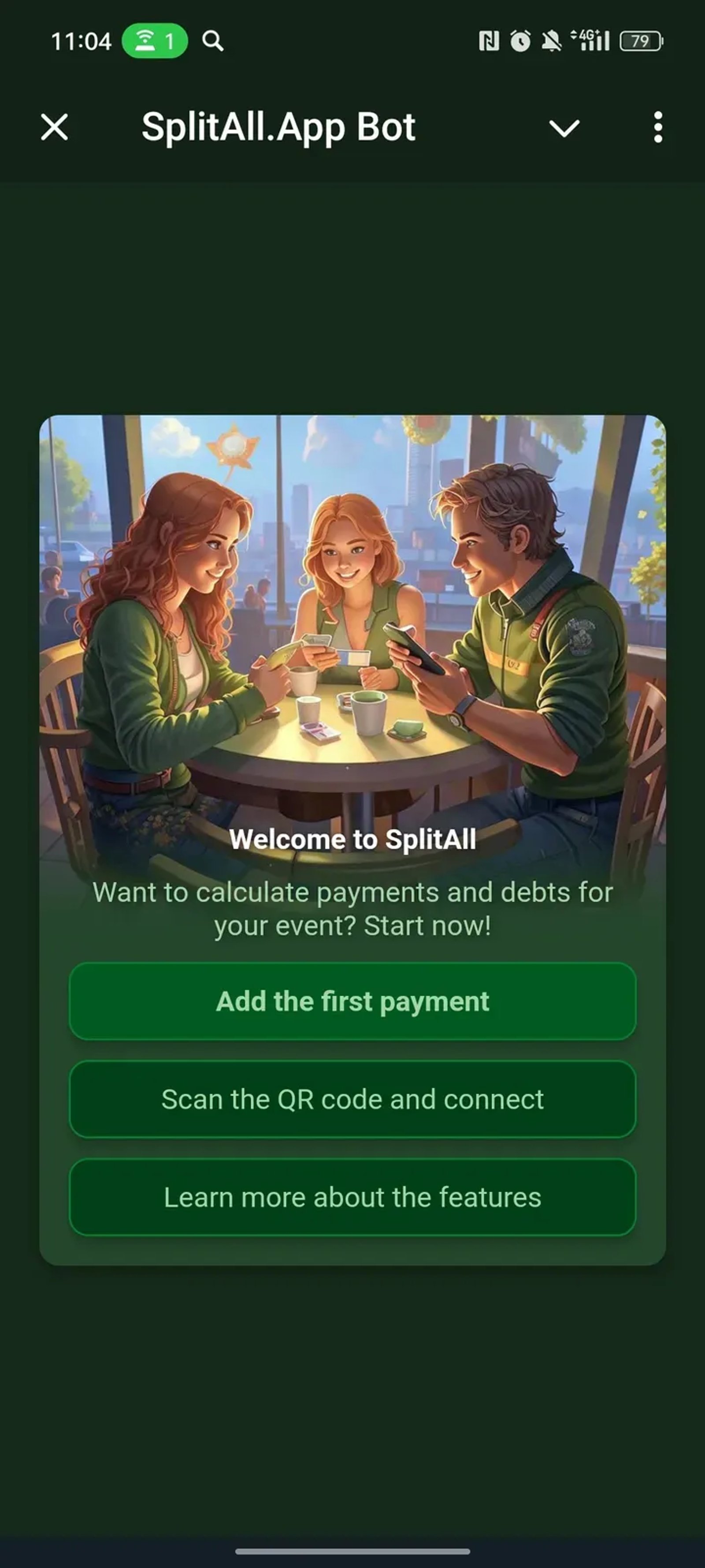 SplitAll.App Bot в Телеграм — скриншот 1