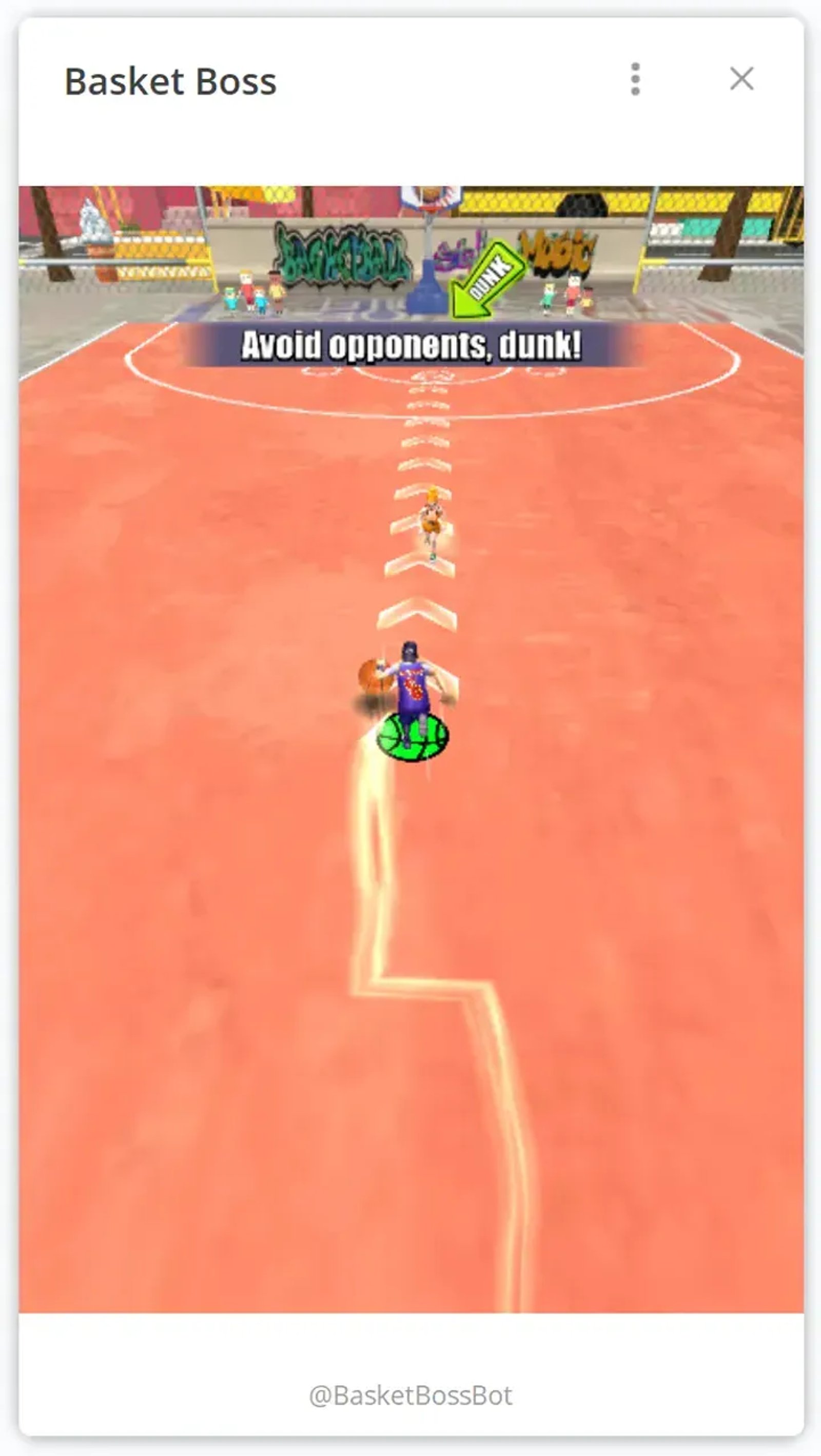 Basket Boss в Телеграм — скриншот 1