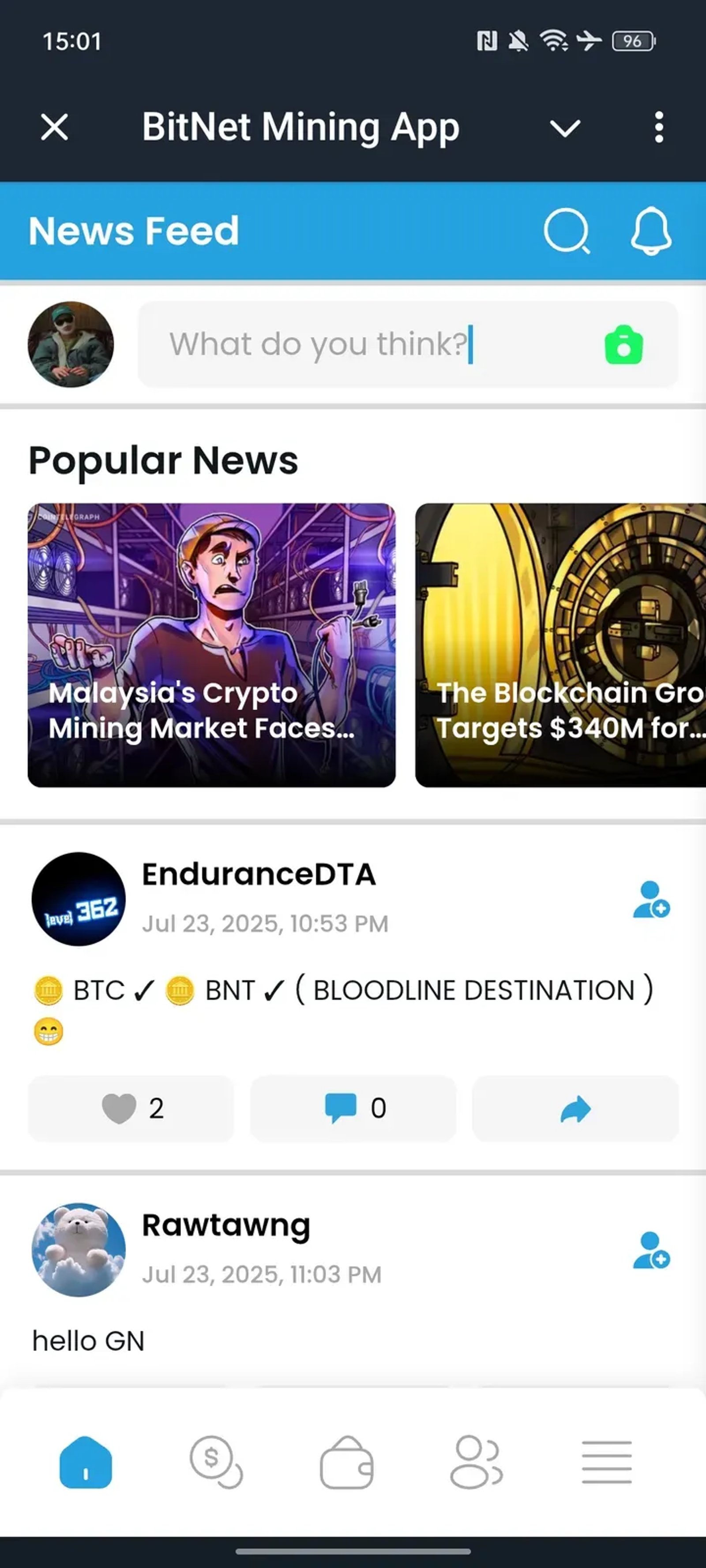 BitNet Mining App Telegram Screenshot 1