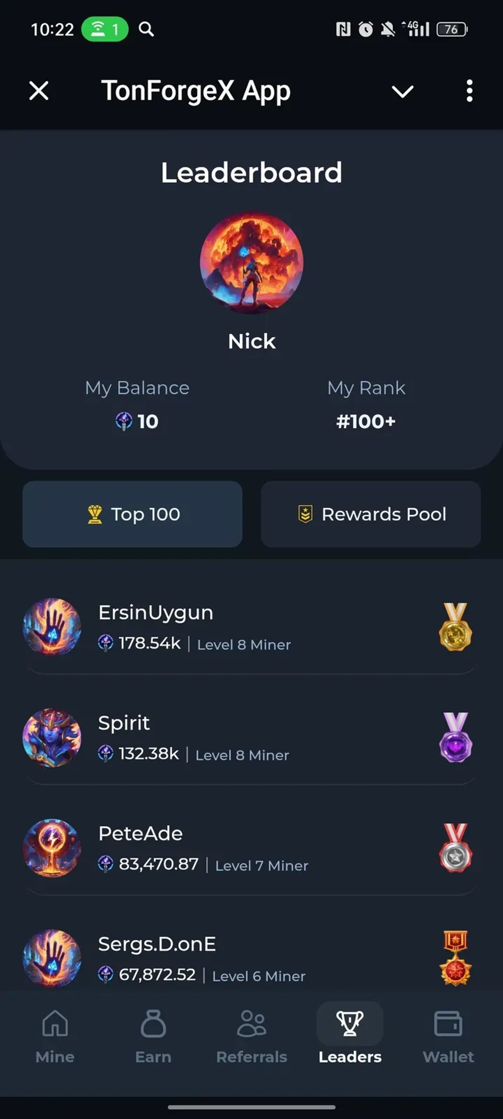 TonForgeX App в Телеграм — скриншот 3
