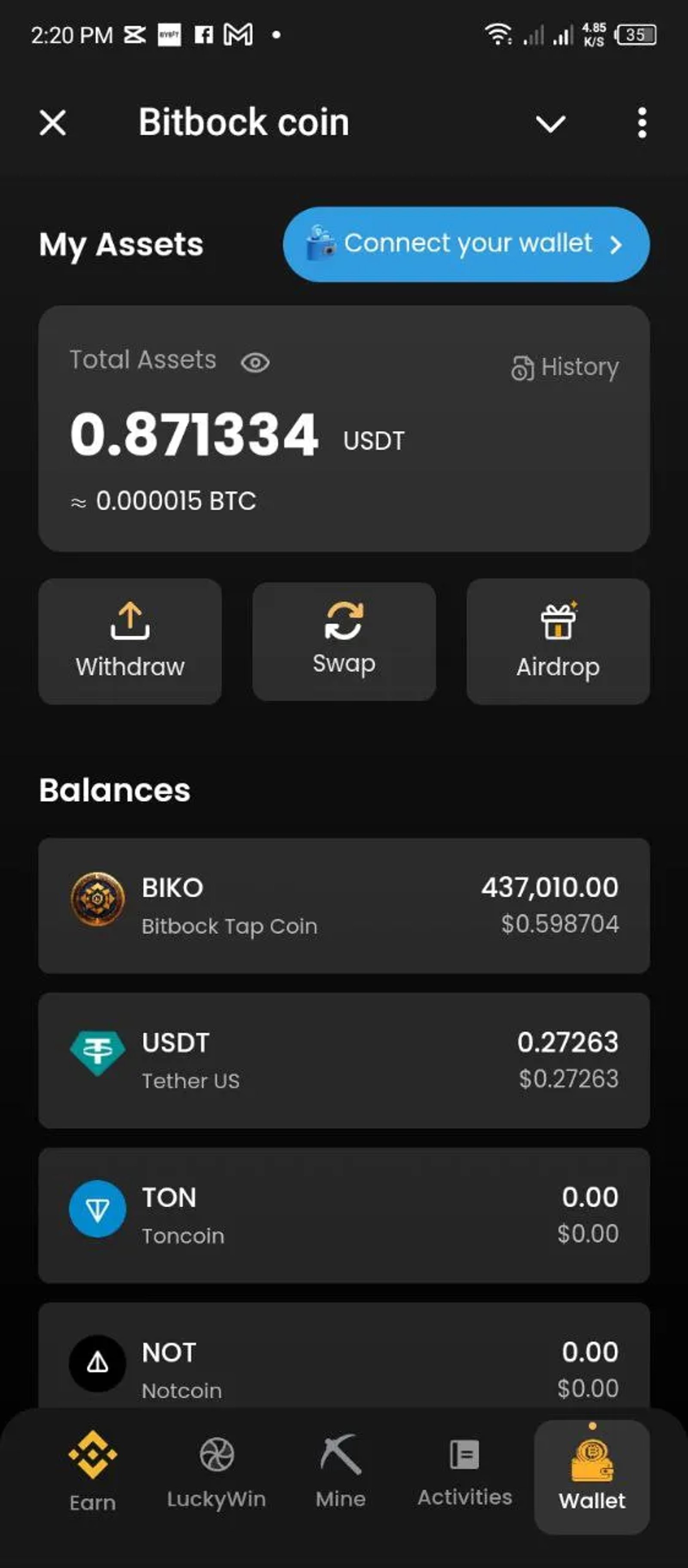 Bitbock coin в Телеграм — скриншот 5