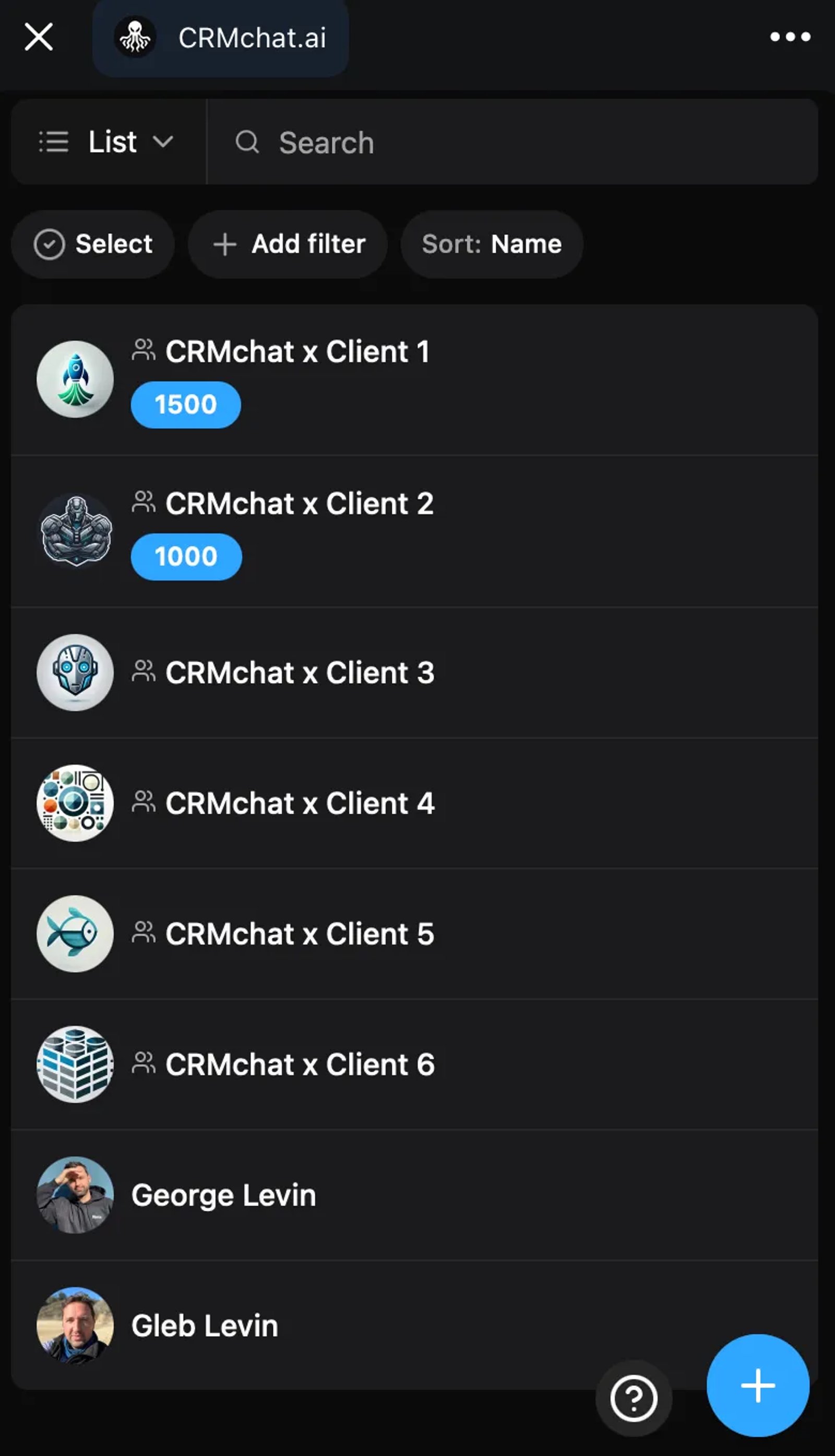 CRMchat.ai в Телеграм — скриншот 2