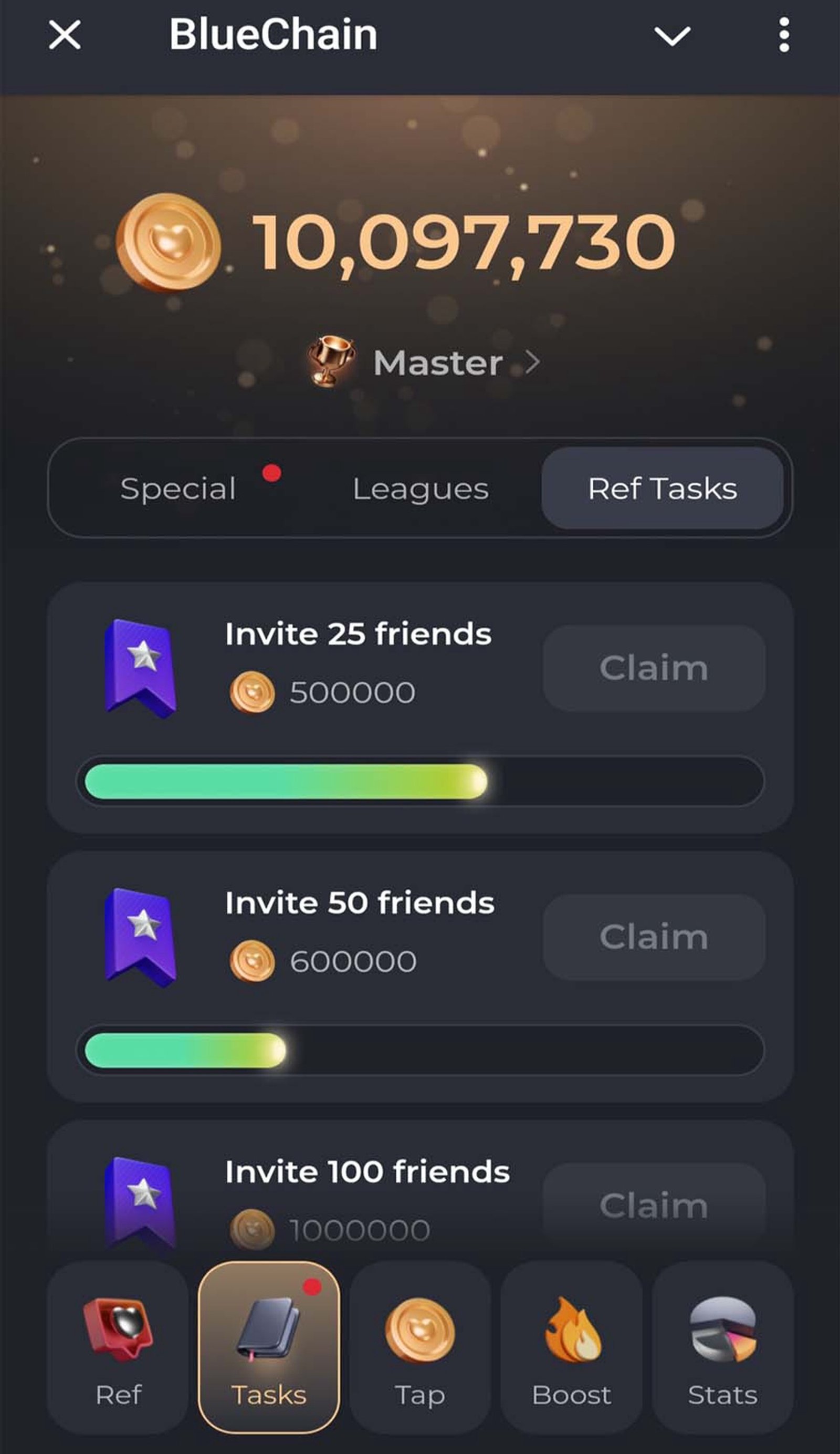 BlueChain в Телеграм — скриншот 3