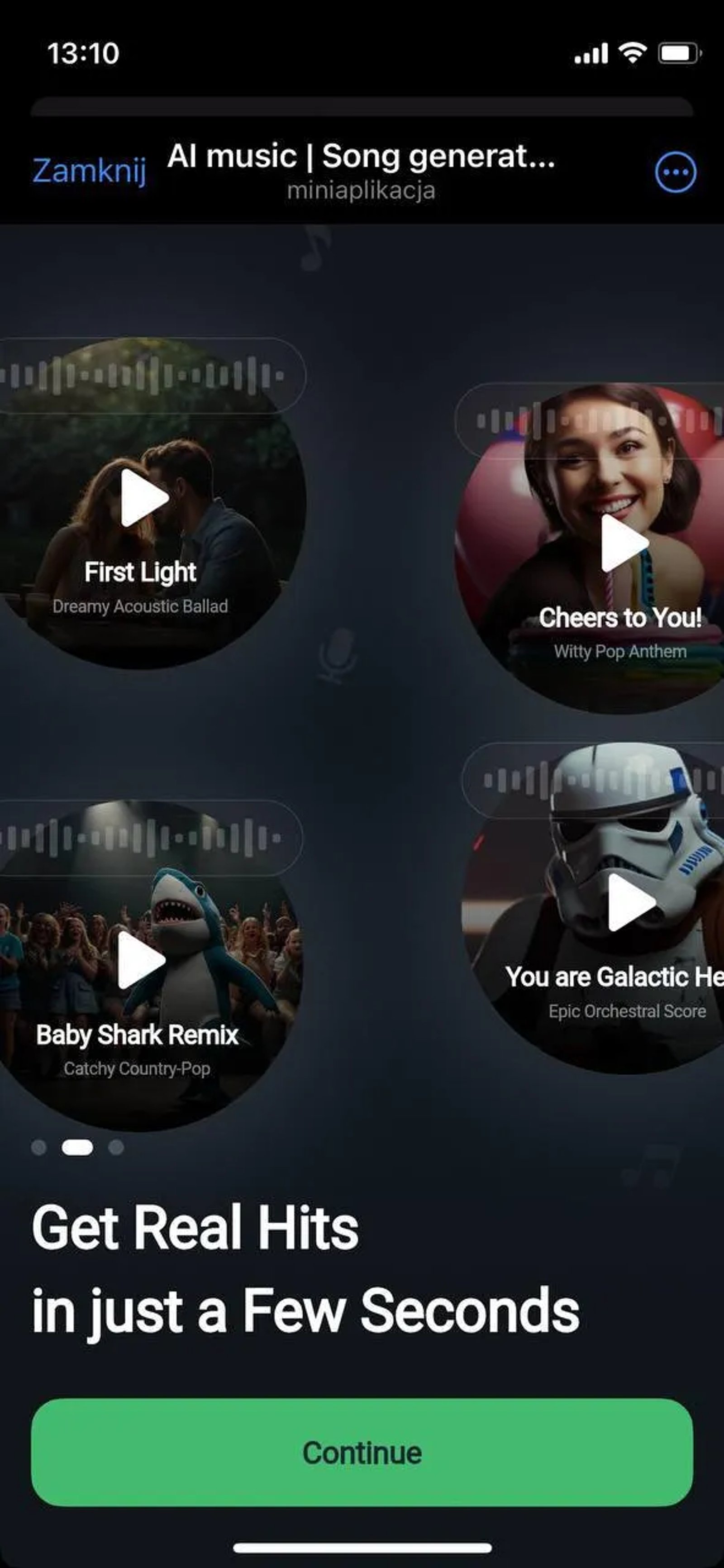 AI music | Song generator в Телеграм — скриншот 4