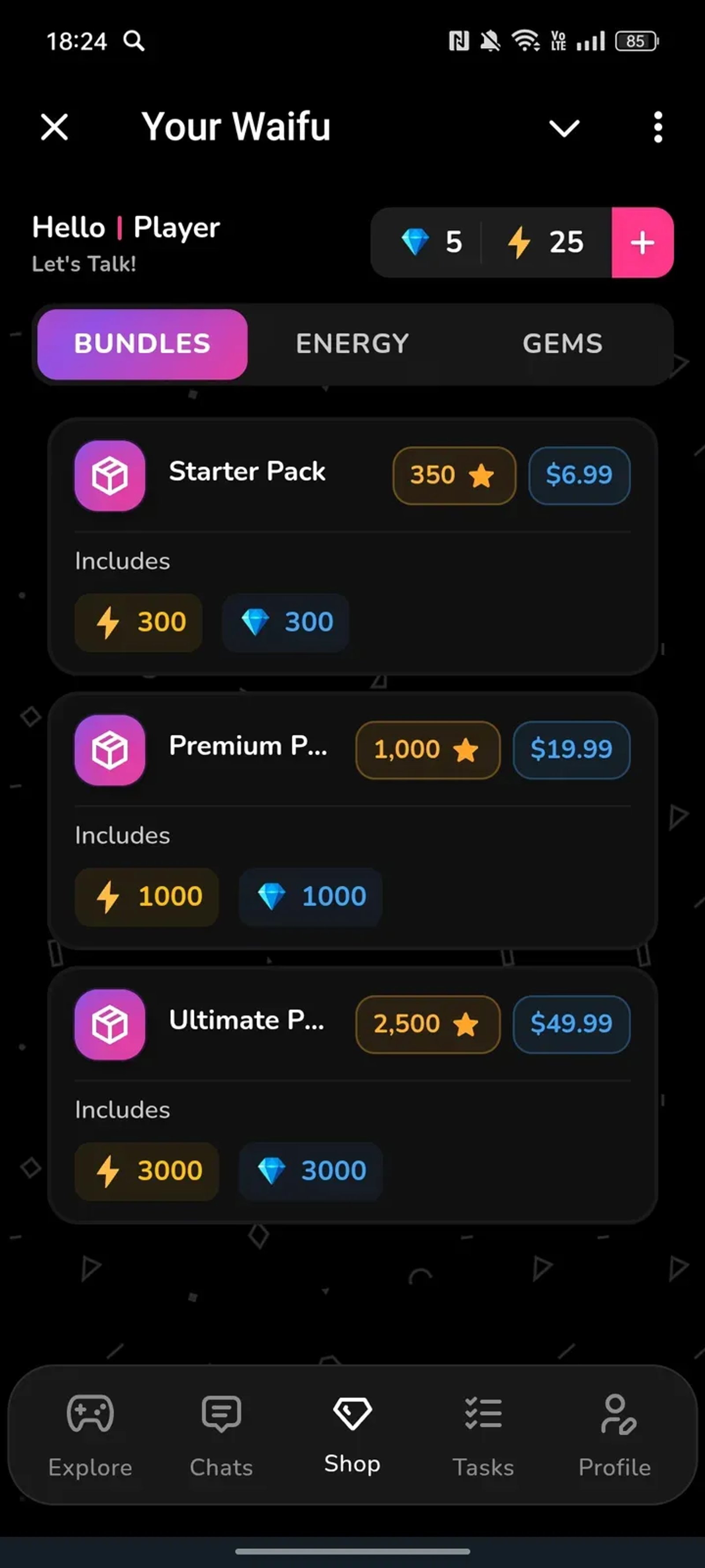 Your Waifu в Телеграм — скриншот 3