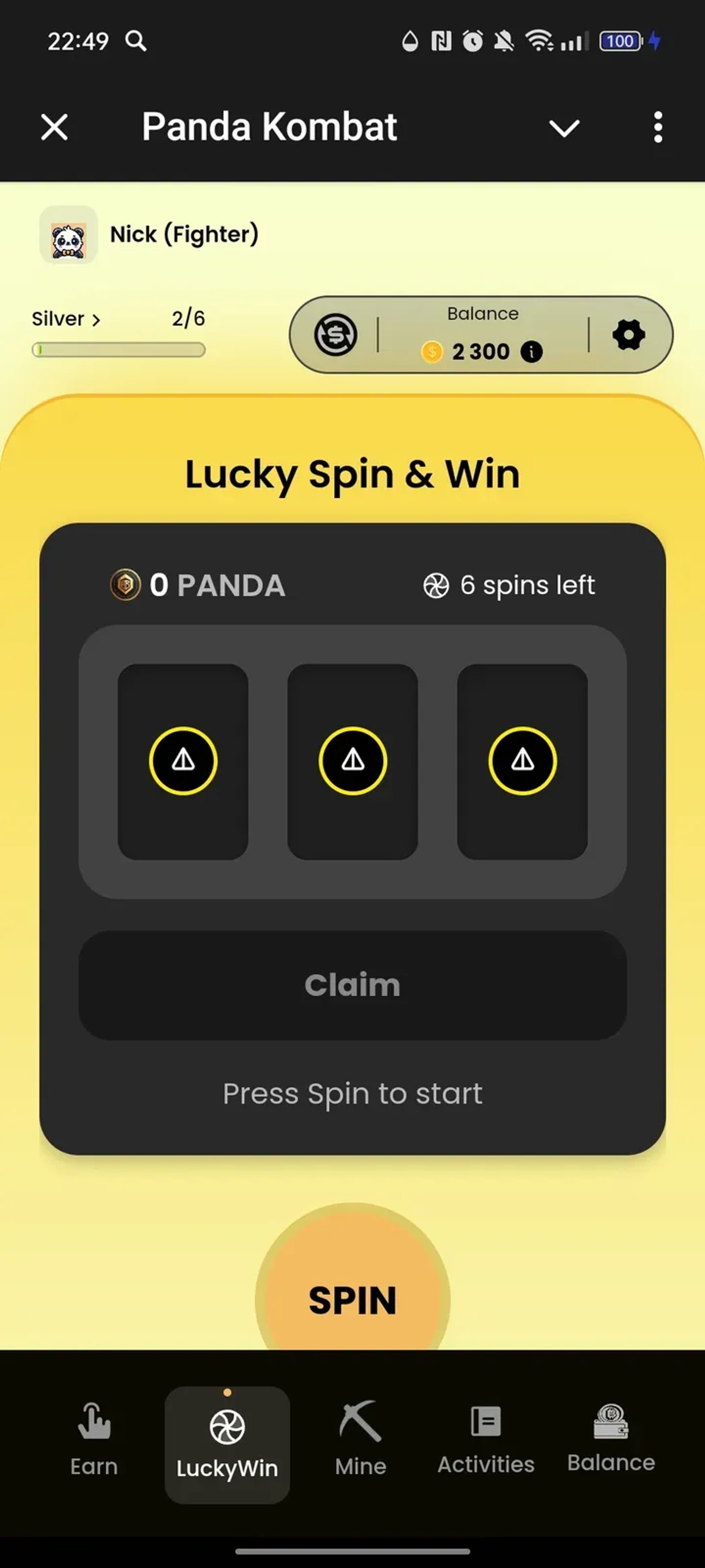 Panda Kombat в Телеграм — скриншот 2