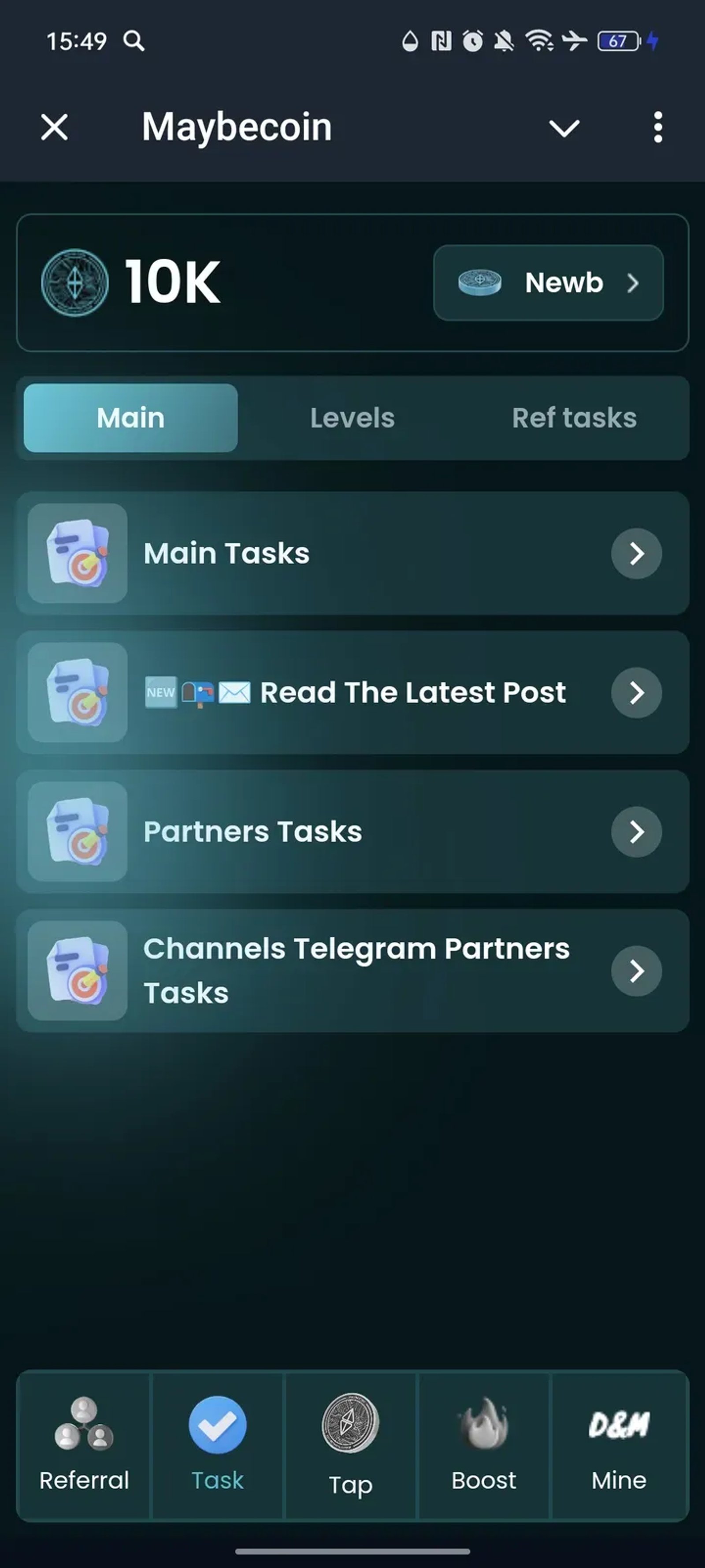 Maybecoin в Телеграм — скриншот 2