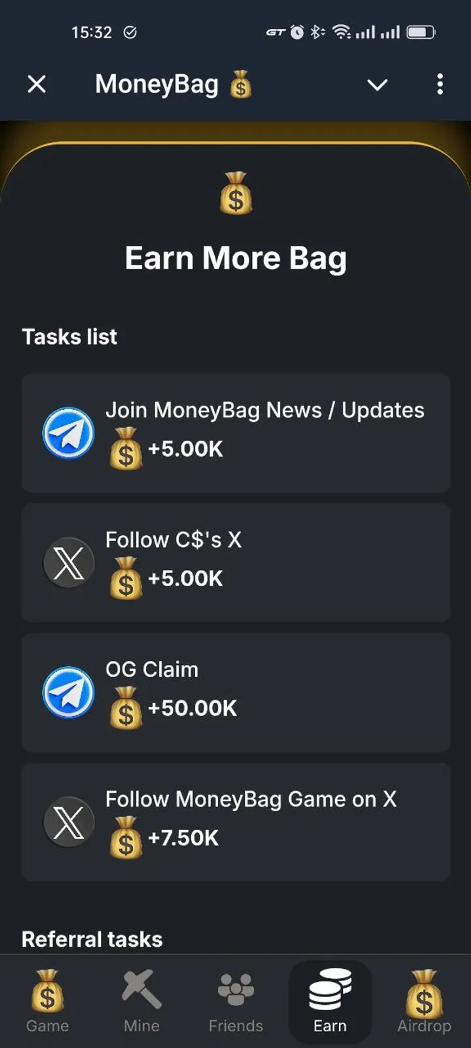 MoneyBag 💰 в Телеграм — скриншот 1