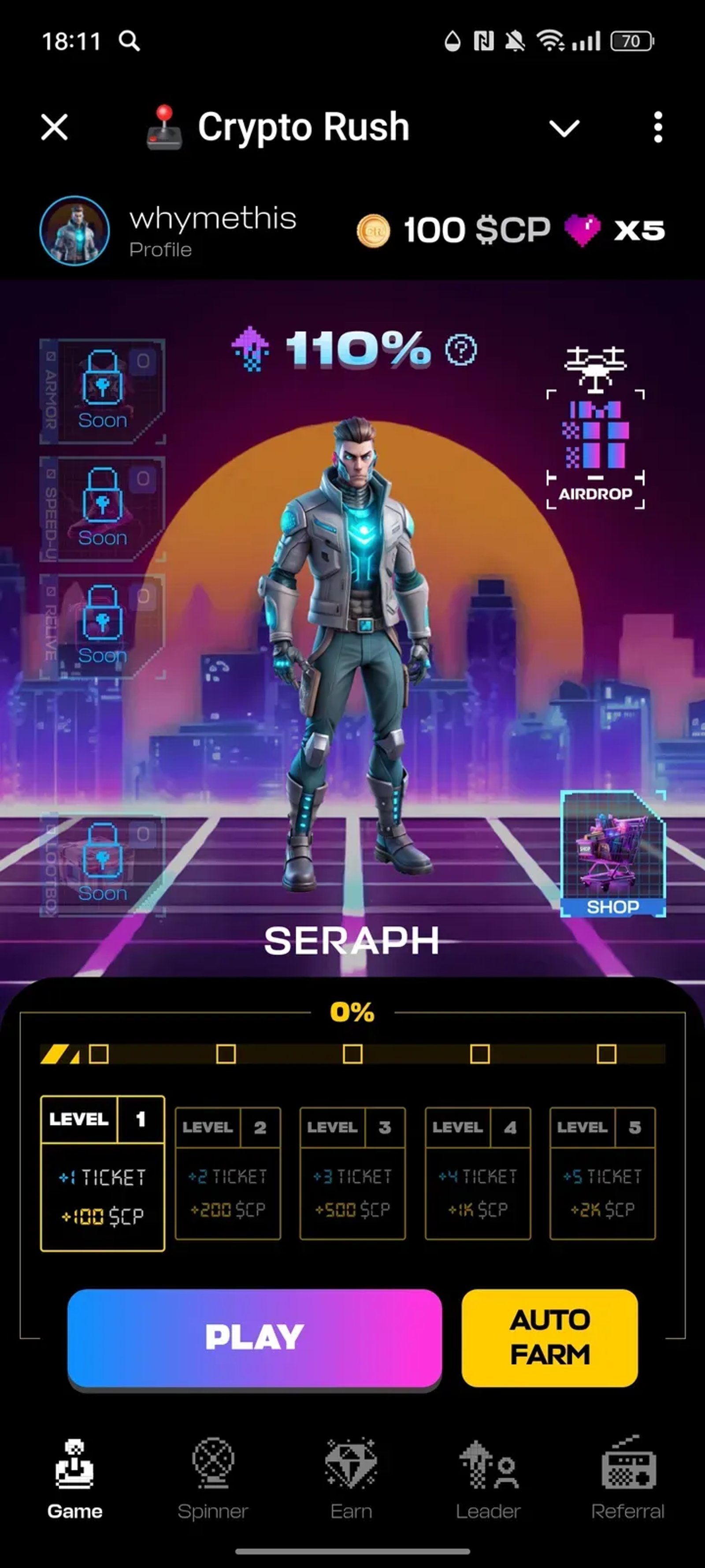🕹️ Crypto Rush в Телеграм — скриншот 1