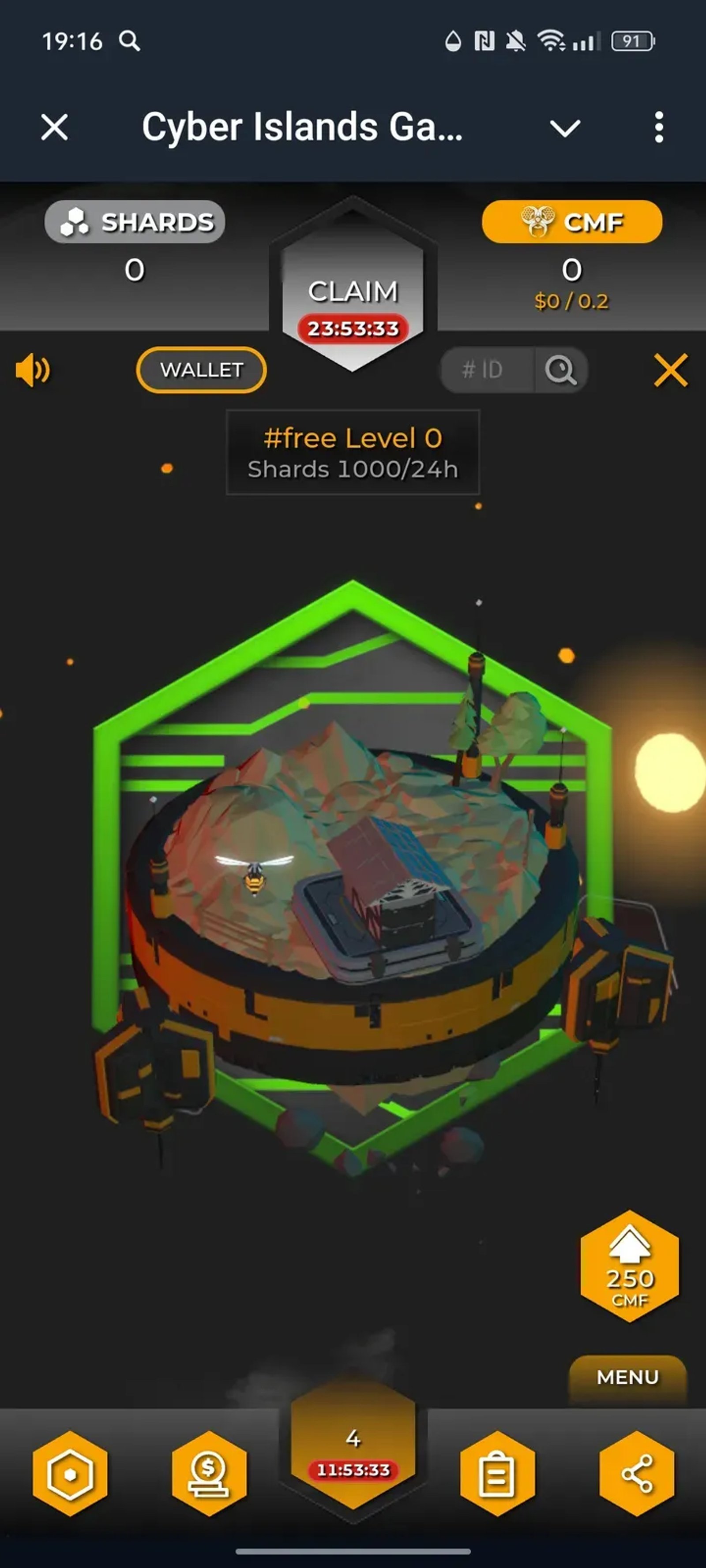 Cyber Islands Game в Телеграм — скриншот 1