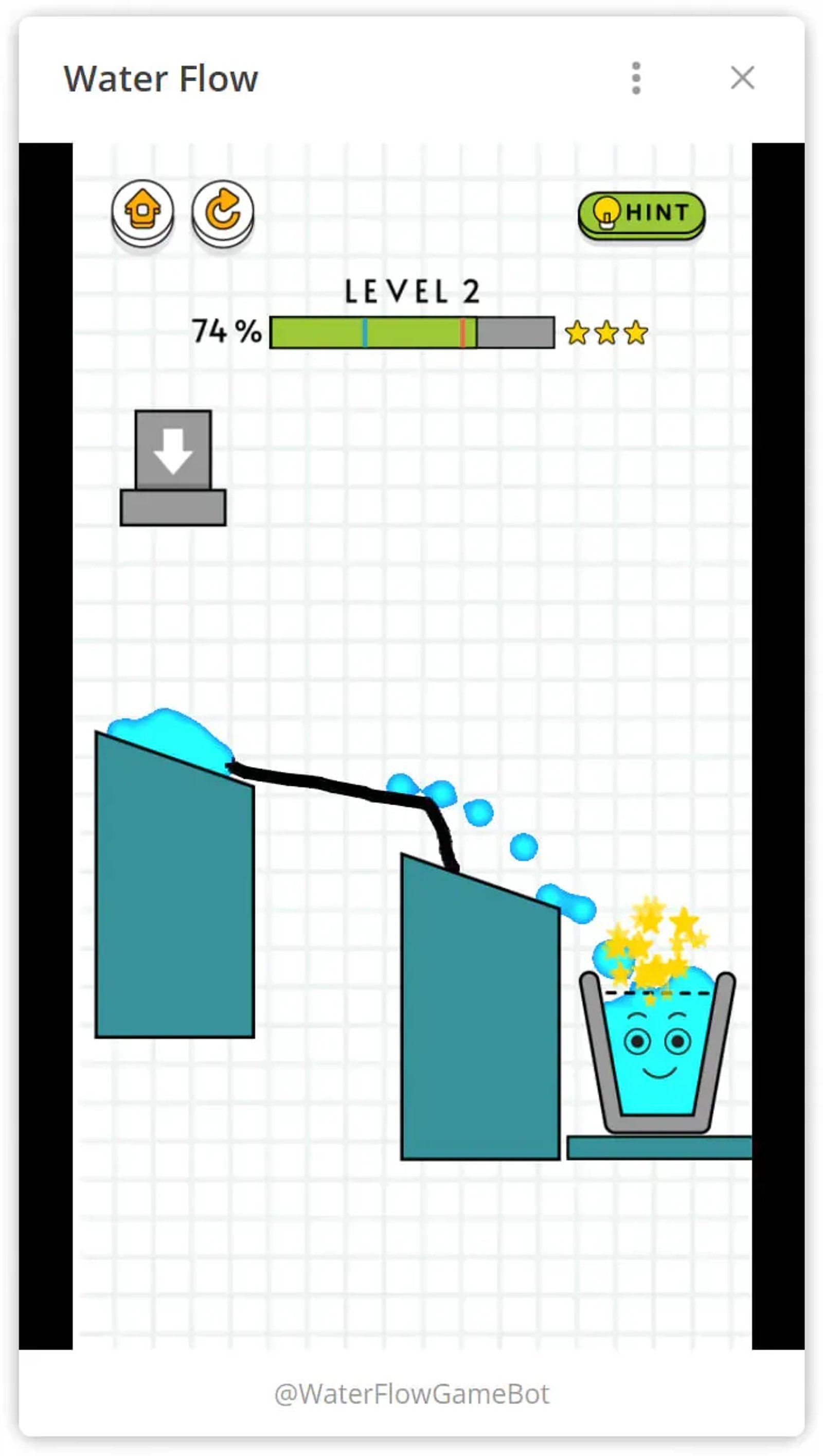 Water Flow в Телеграм — скриншот 1