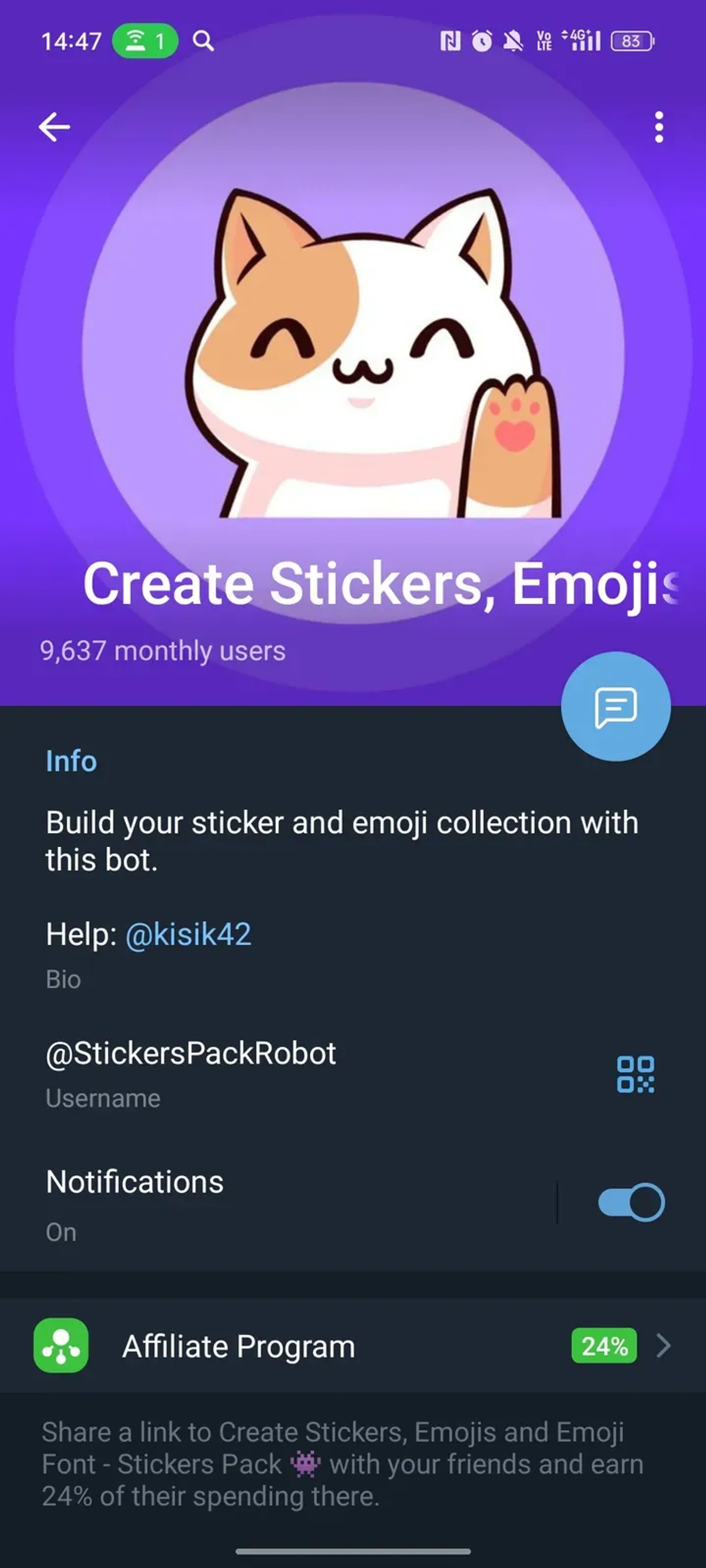 Create Stickers, Emojis and Emoji Font - Stickers Pack 👾 в Телеграм — скриншот 4