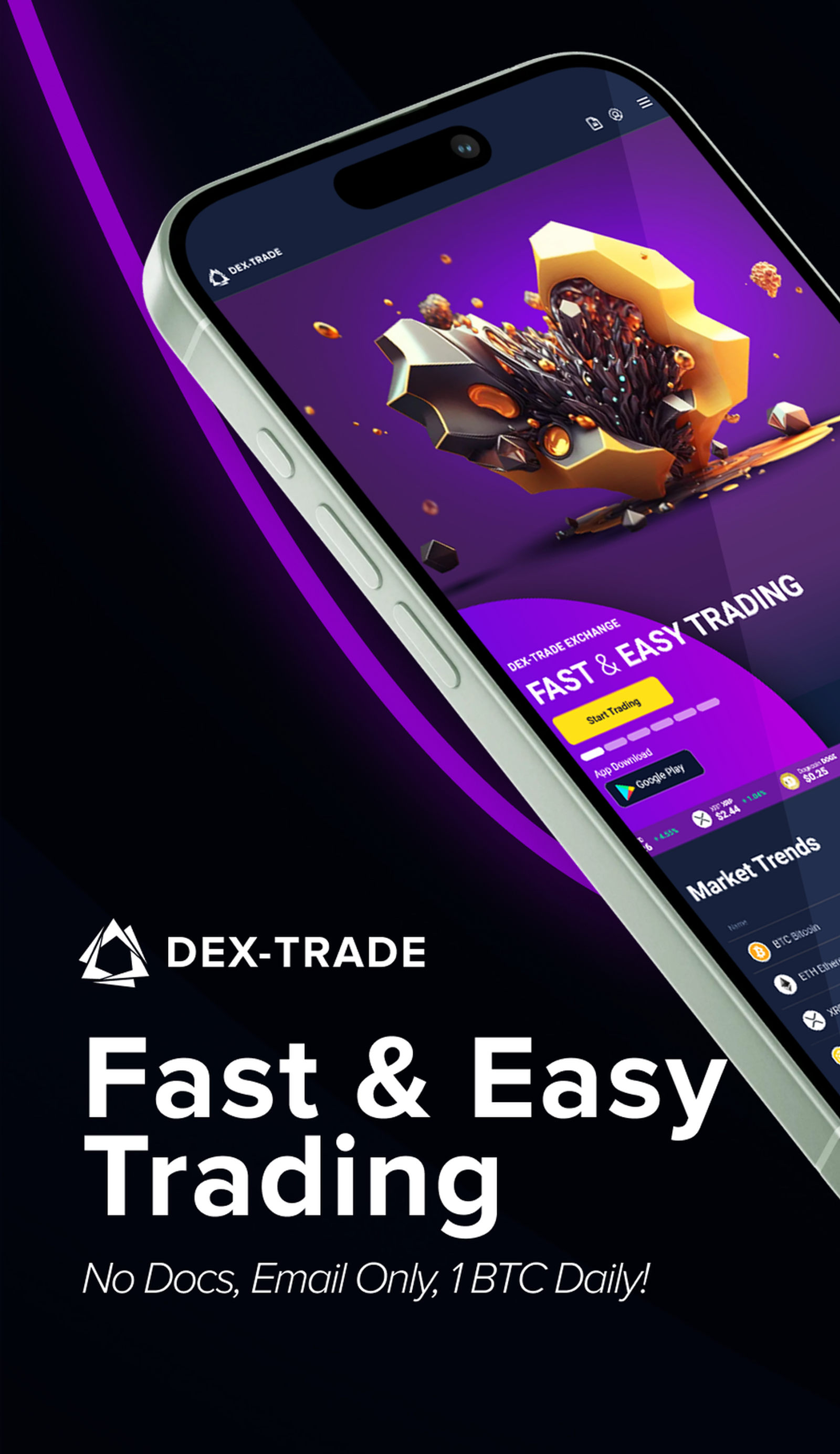 Dex-Trade в Телеграм — скриншот 1