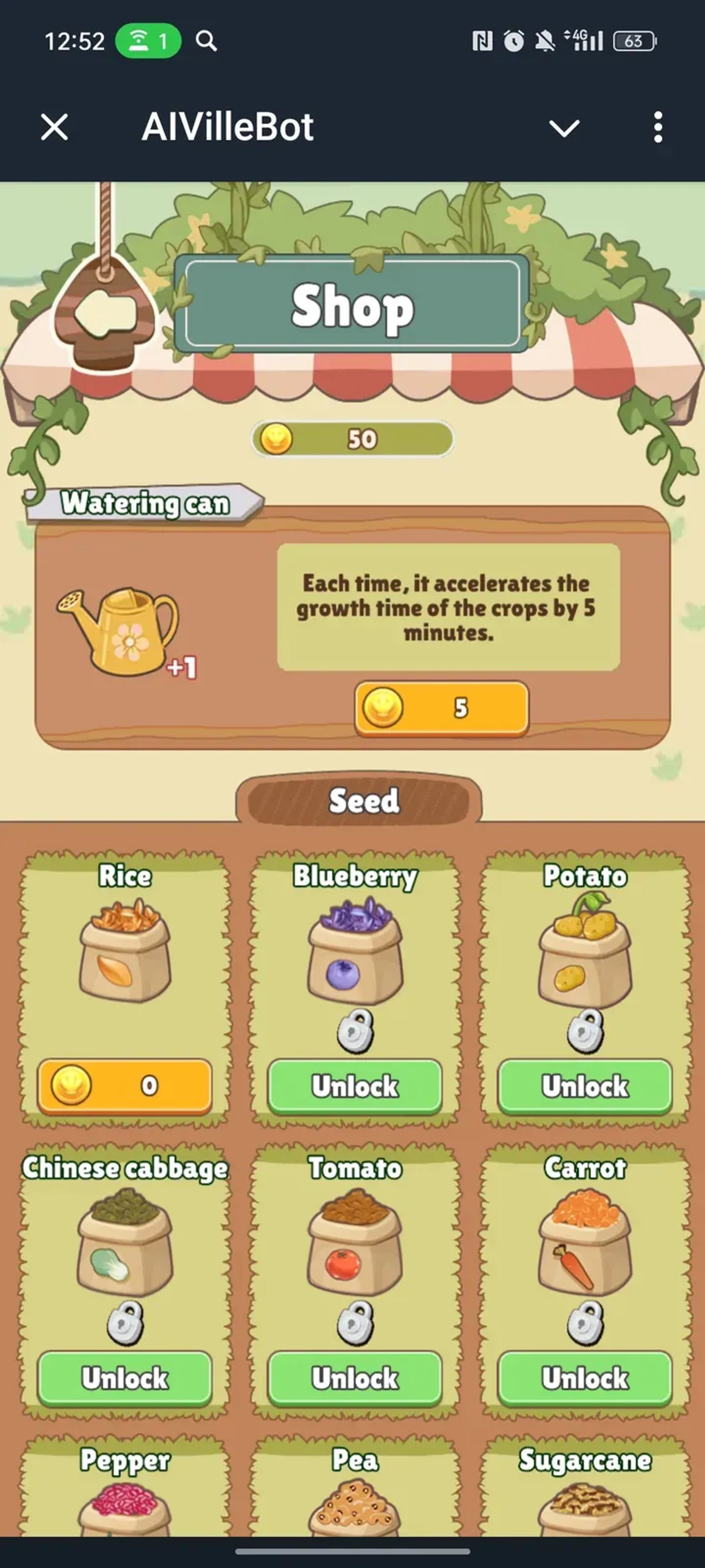 AIVilleBot в Телеграм — скриншот 3