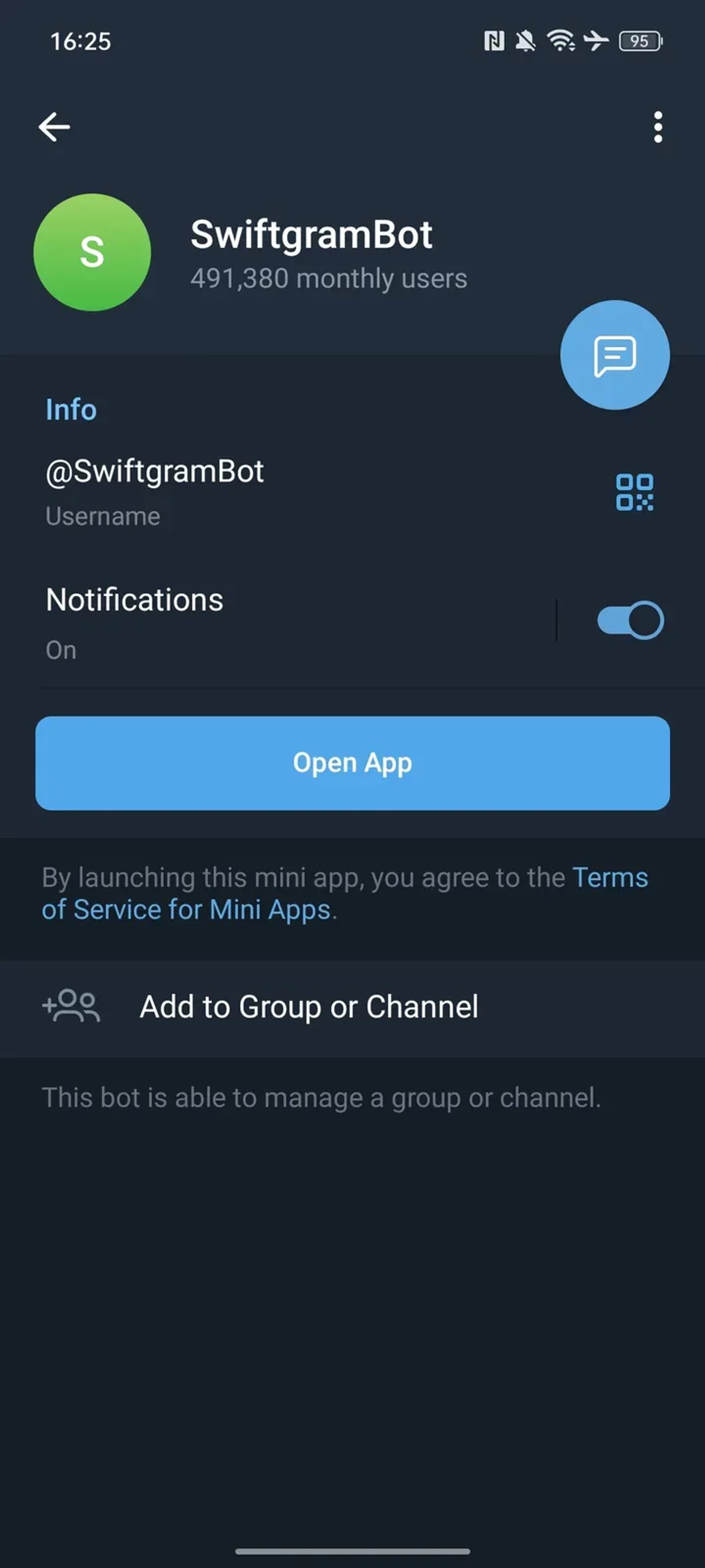 SwiftgramBot в Телеграм — скриншот 4