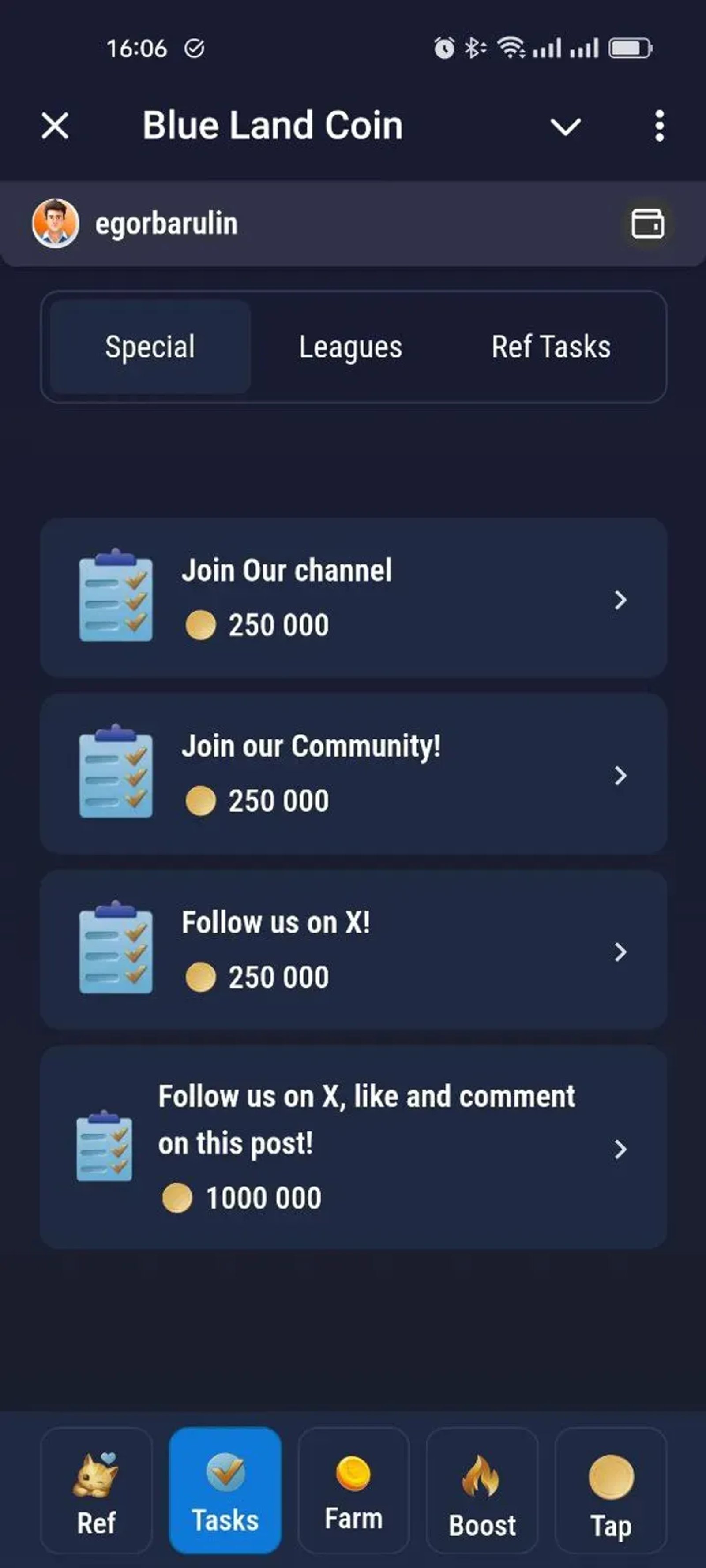 Blue Land Coin Telegram Screenshot 1