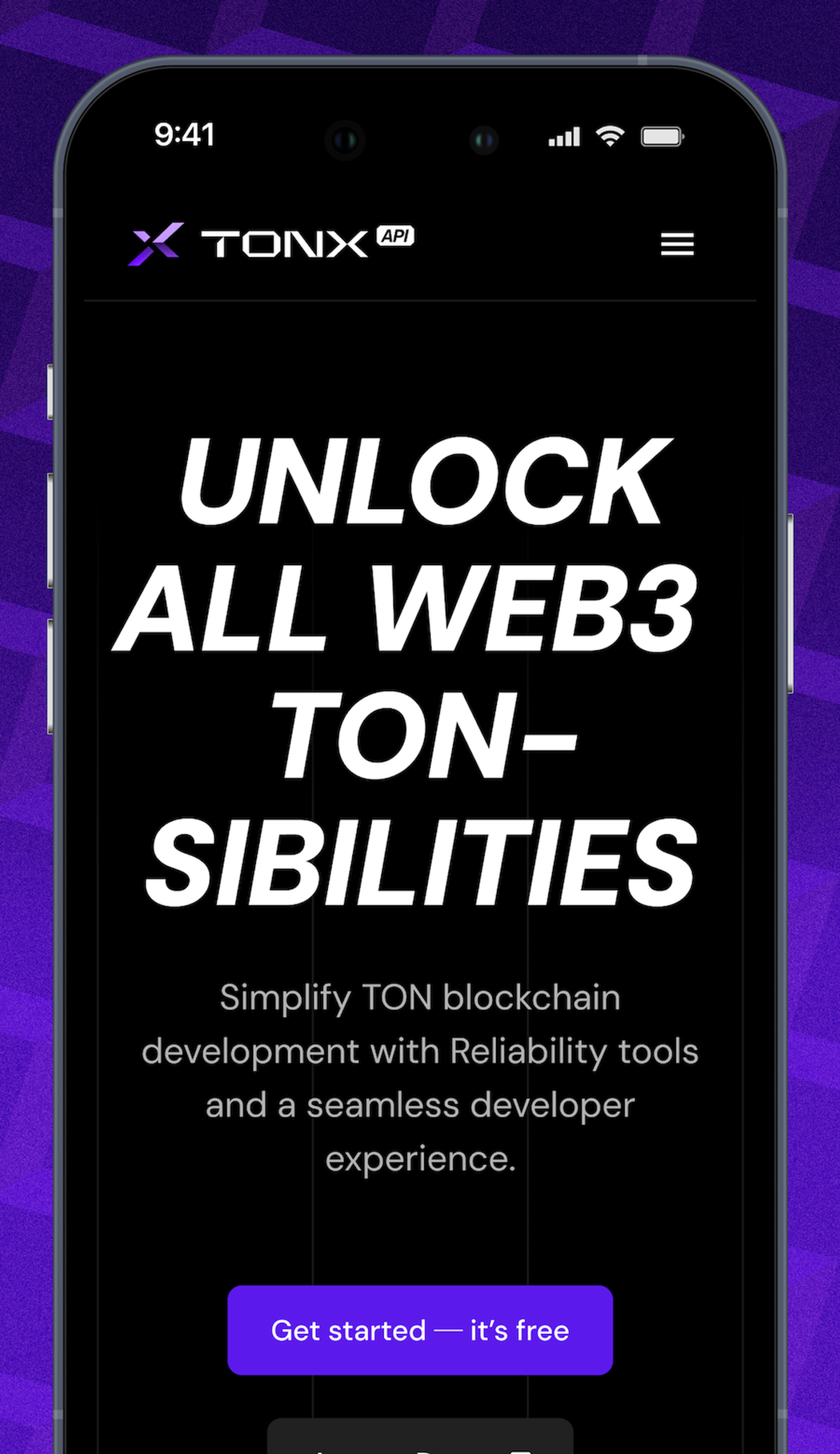 TONX API в Телеграм — скриншот 1