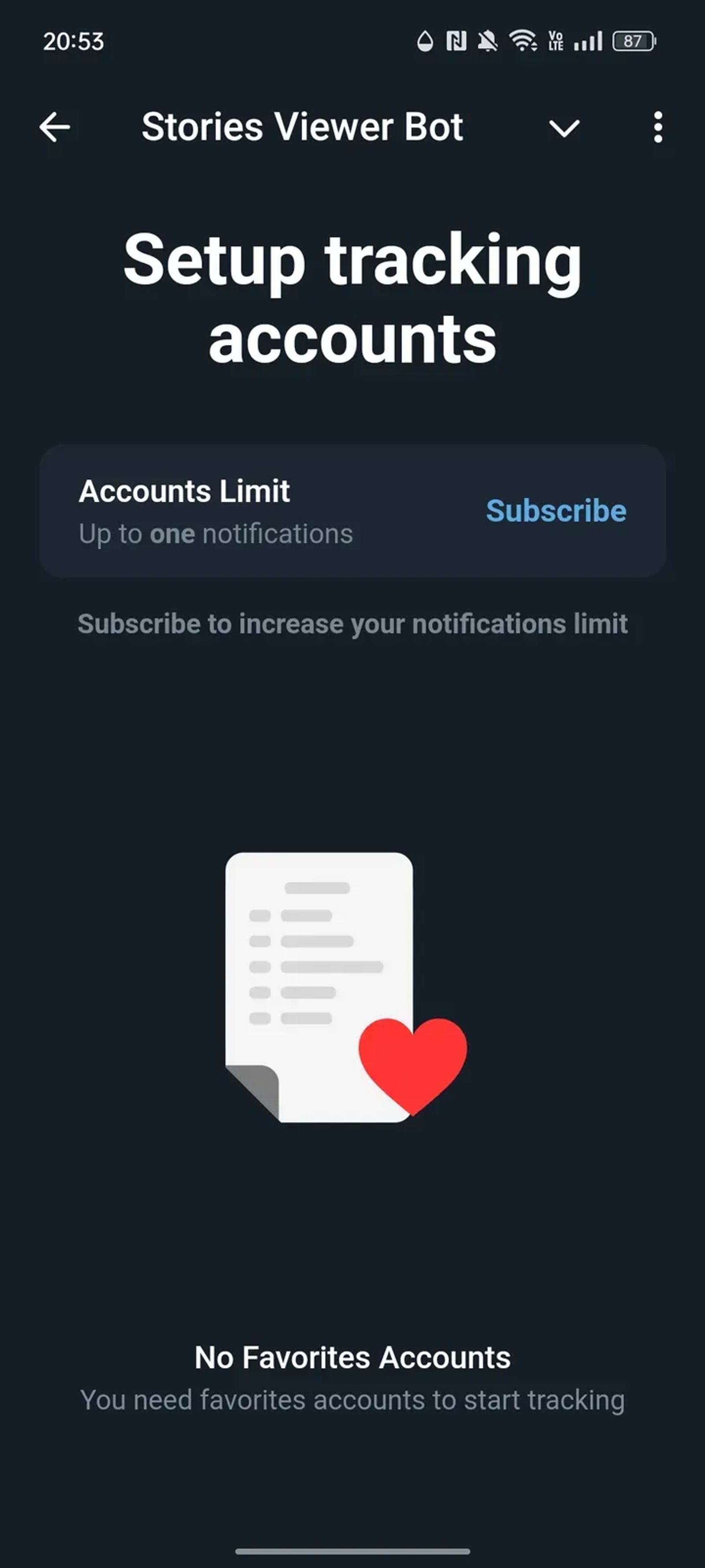 Stories Viewer Bot в Телеграм — скриншот 2