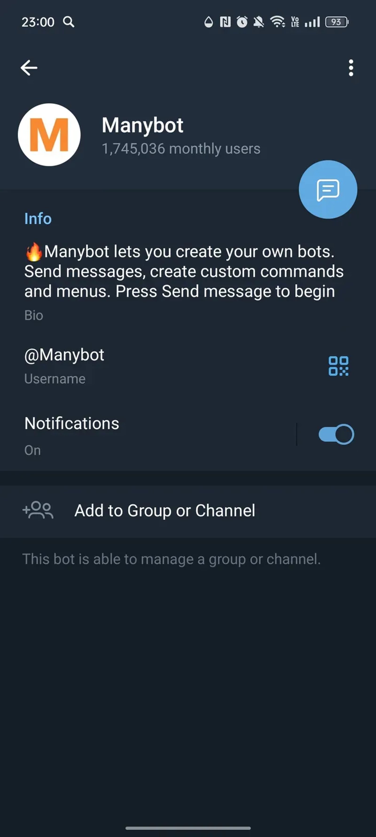 Manybot в Телеграм — скриншот 3