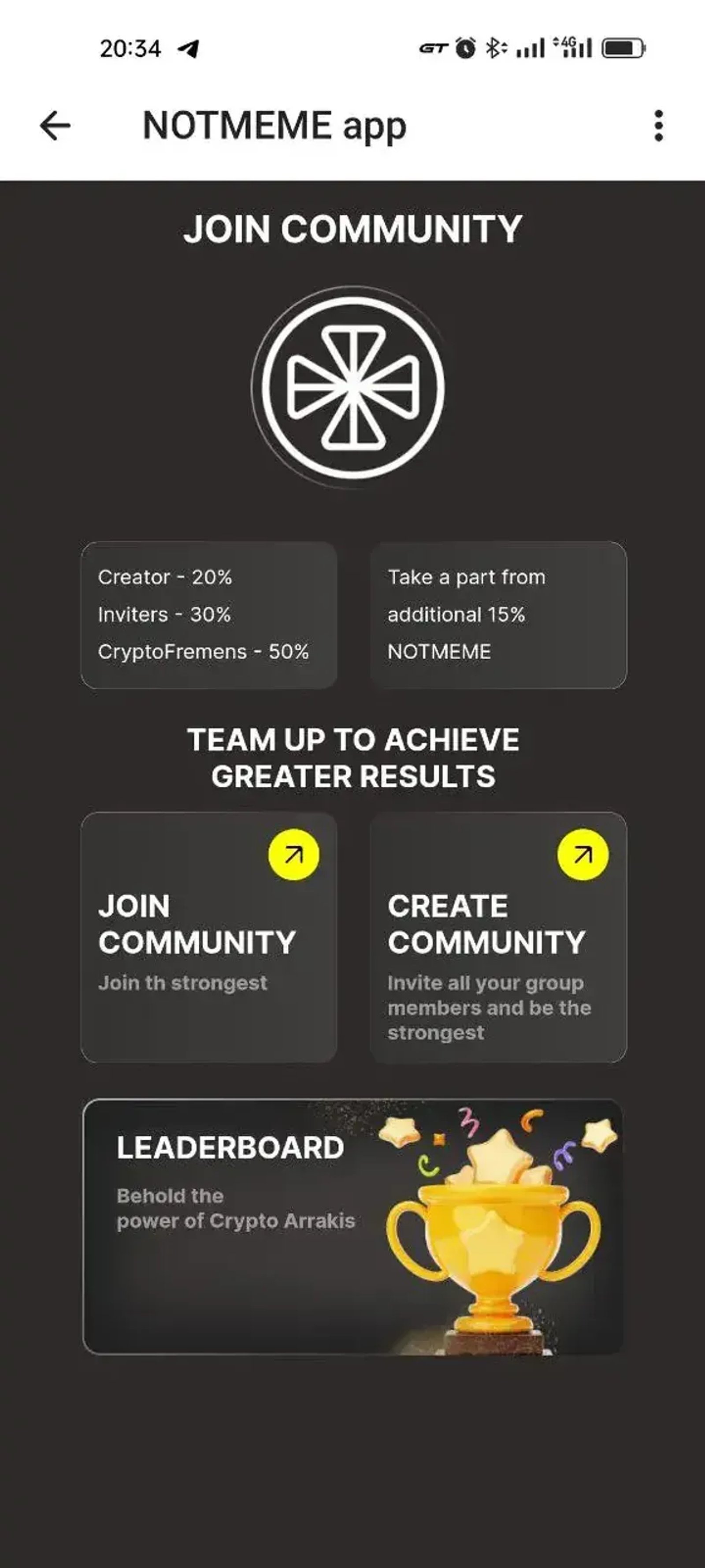 NOTMEME app в Телеграм — скриншот 3