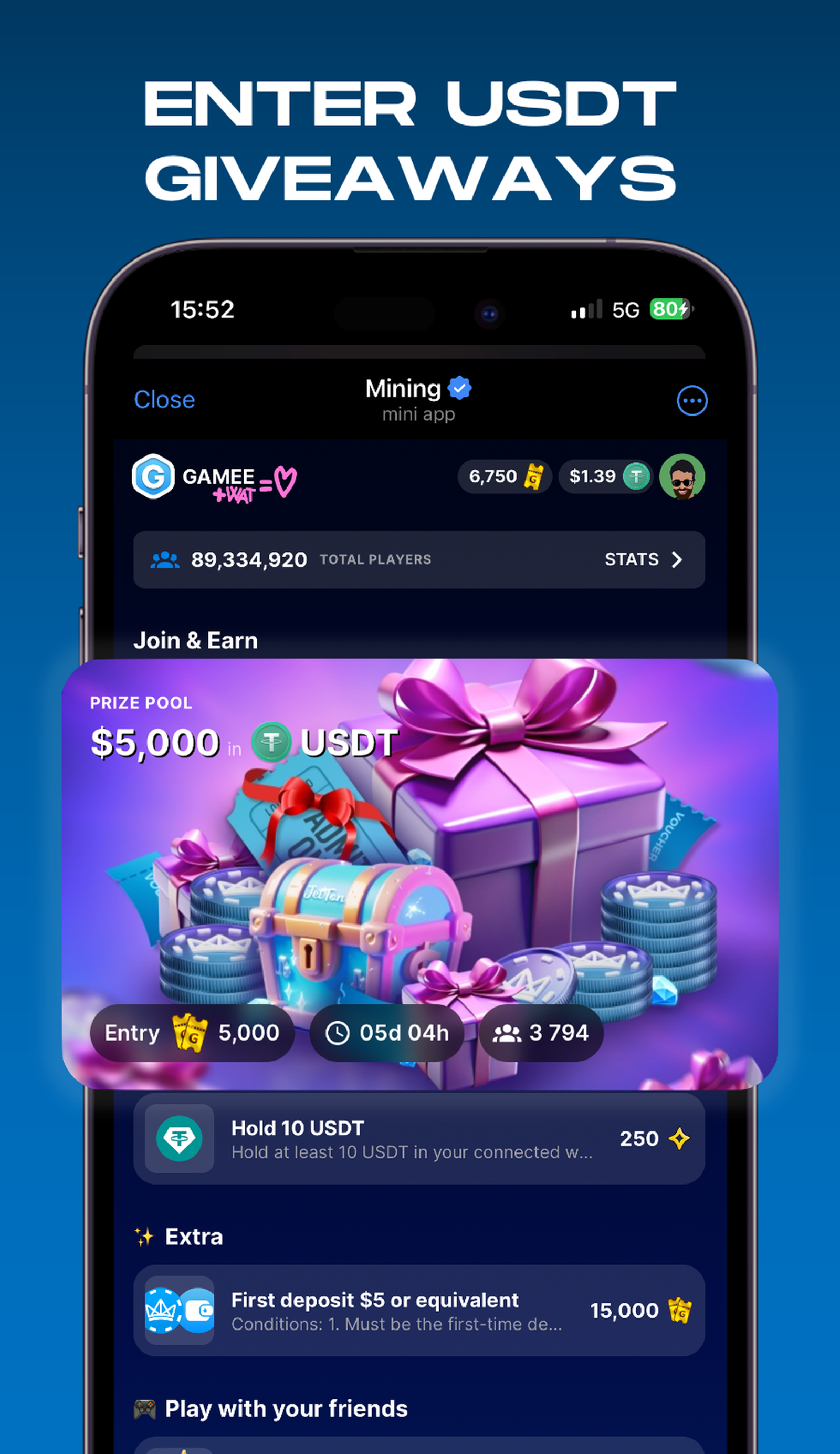 GAMEE в Телеграм — скриншот 3