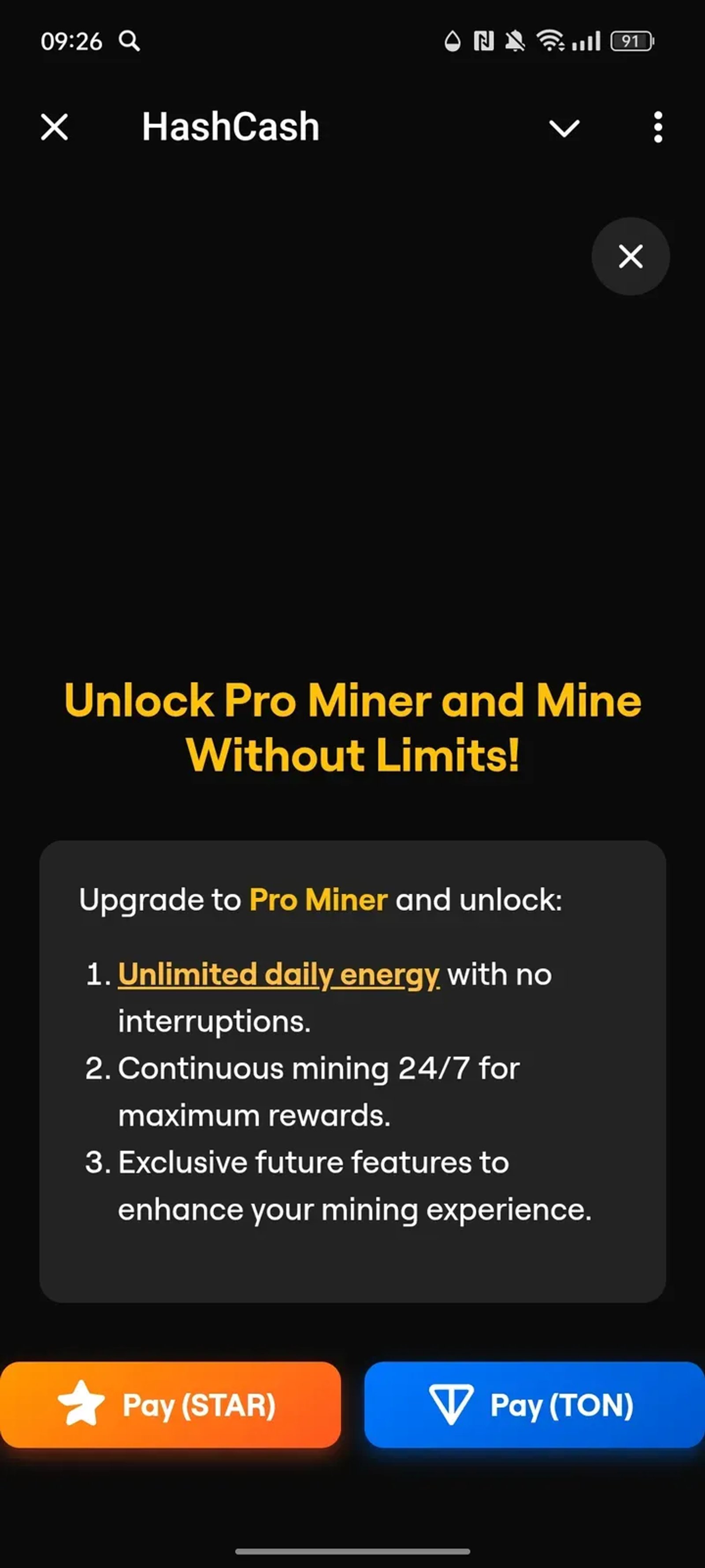 HashCash в Телеграм — скриншот 4