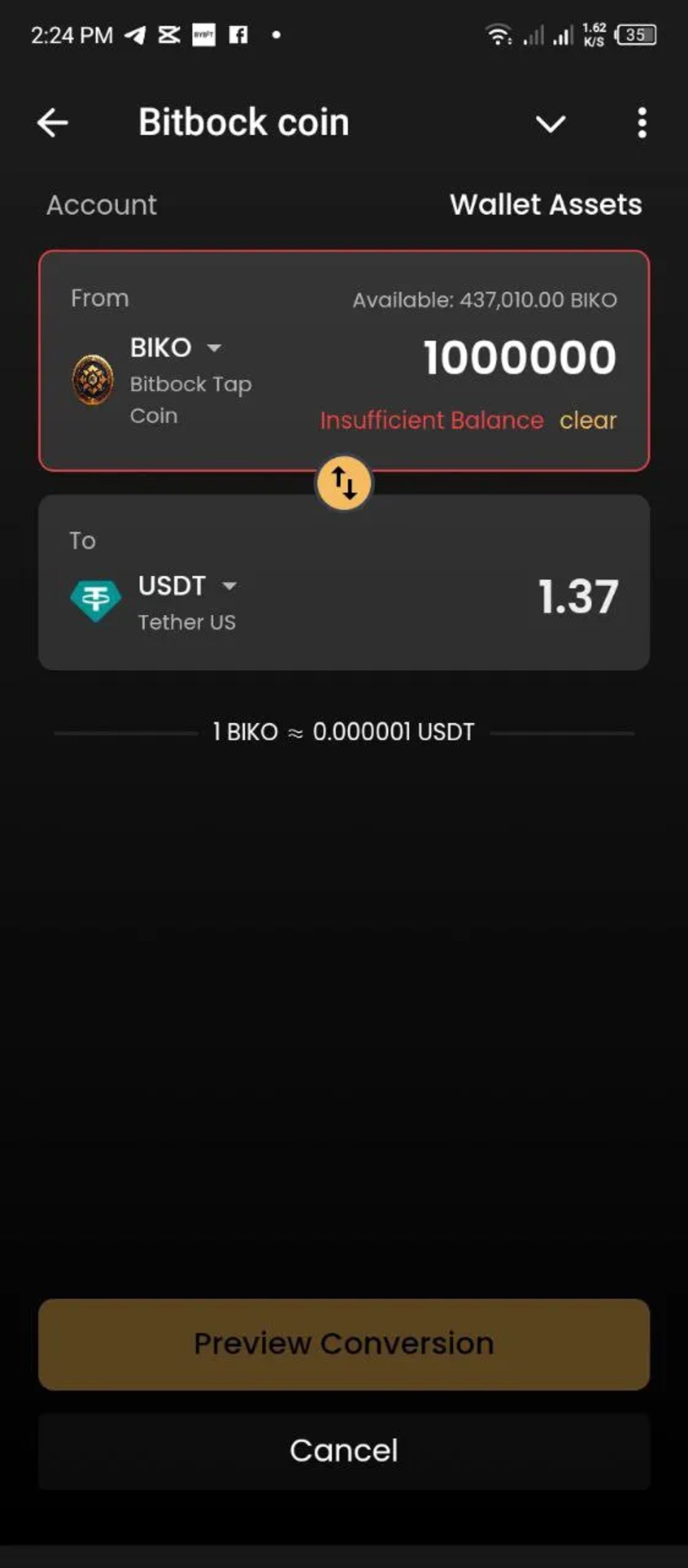 Bitbock coin в Телеграм — скриншот 6