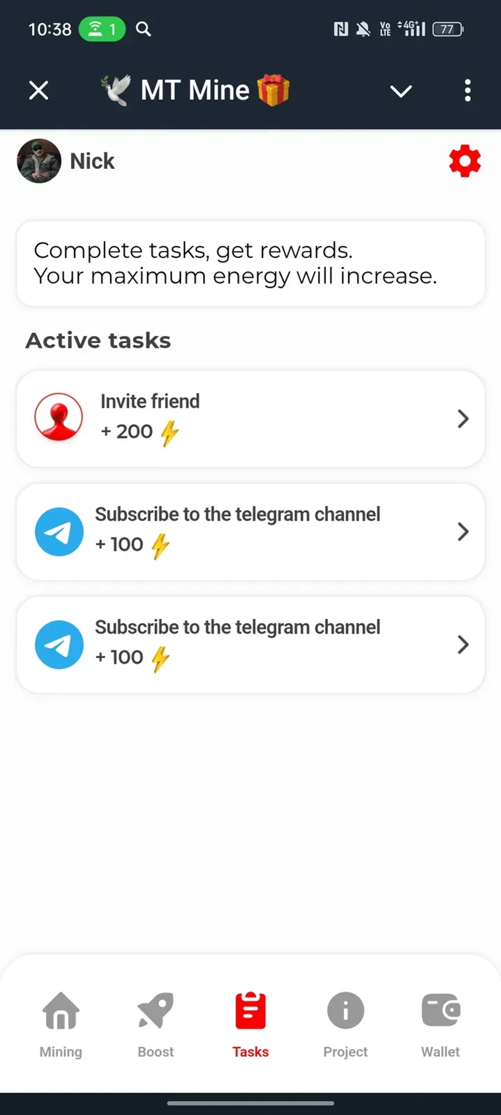 π MT Mine π Telegram Screenshot 3