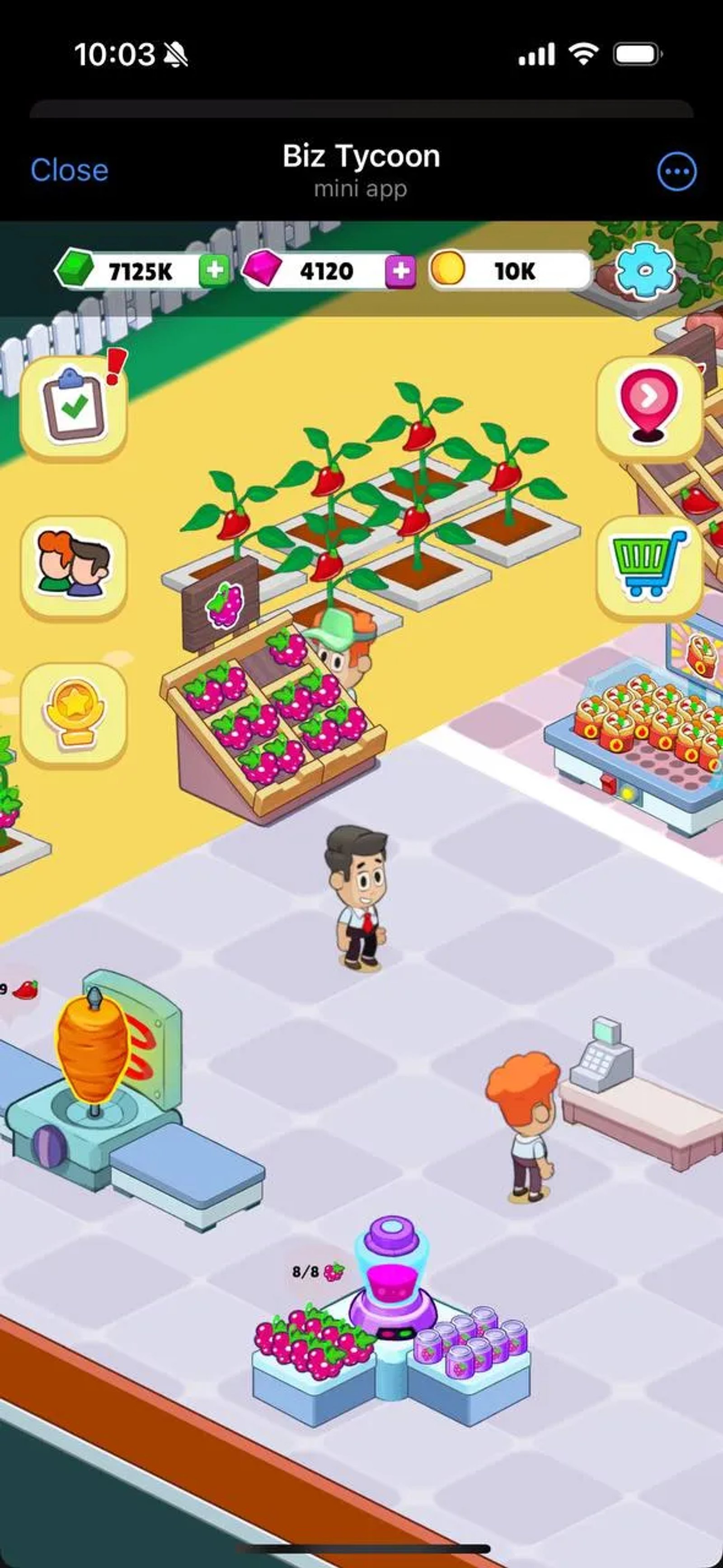 Biz Tycoon в Телеграм — скриншот 2